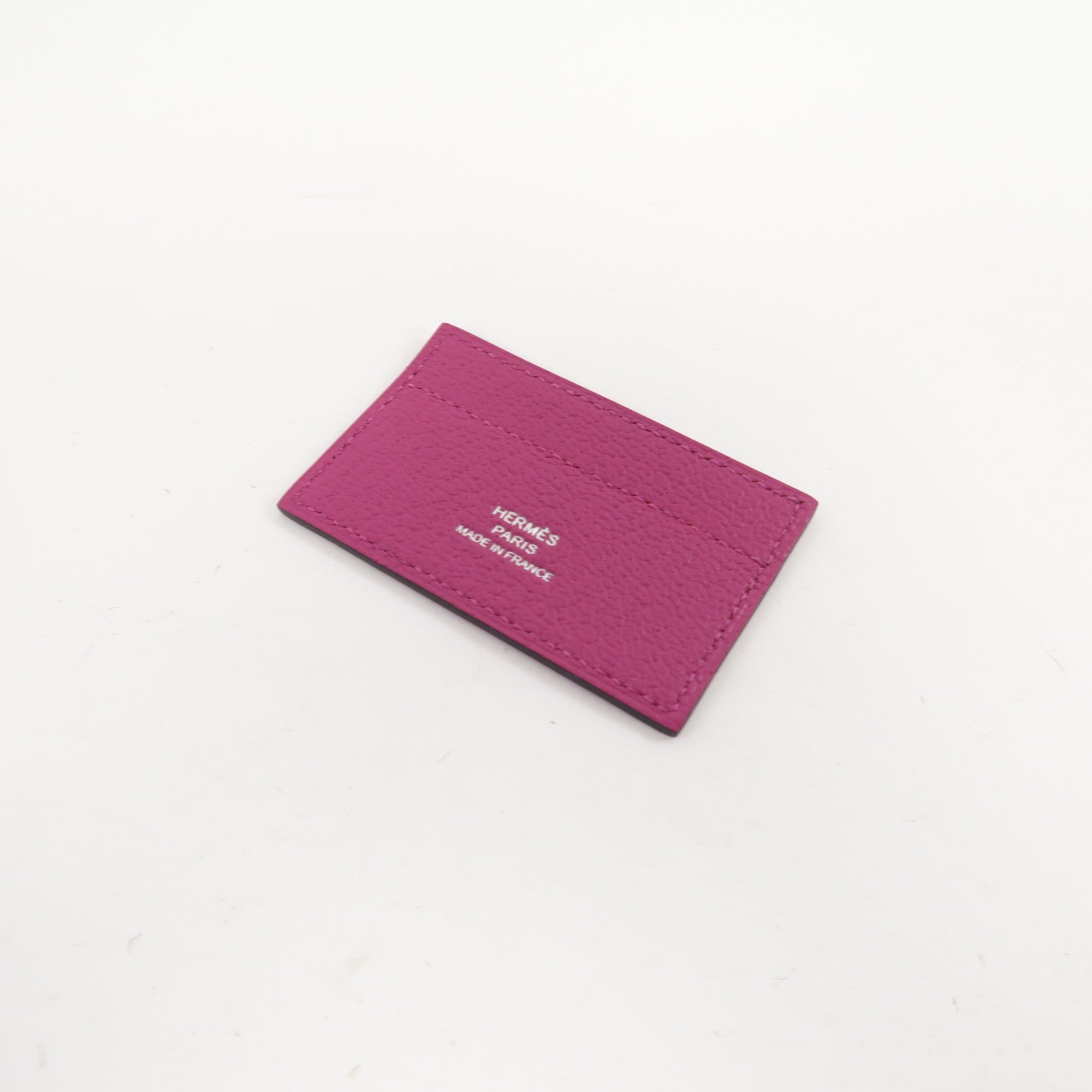 HERMES 【激減優惠】Chevre皮革Cinhetic To Go Wallet銀扣肩背袋木蘭粉色