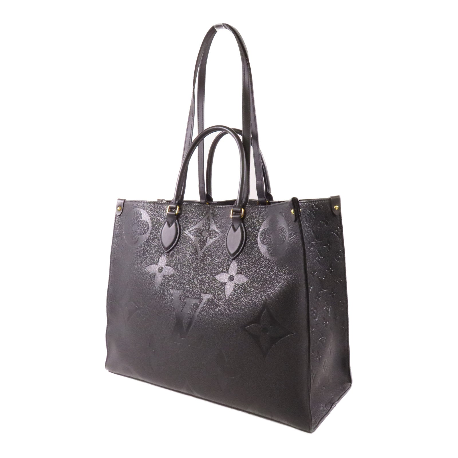 LOUIS VUITTON Monogram Empreinte On The Go GM金扣手挽肩背兩用袋