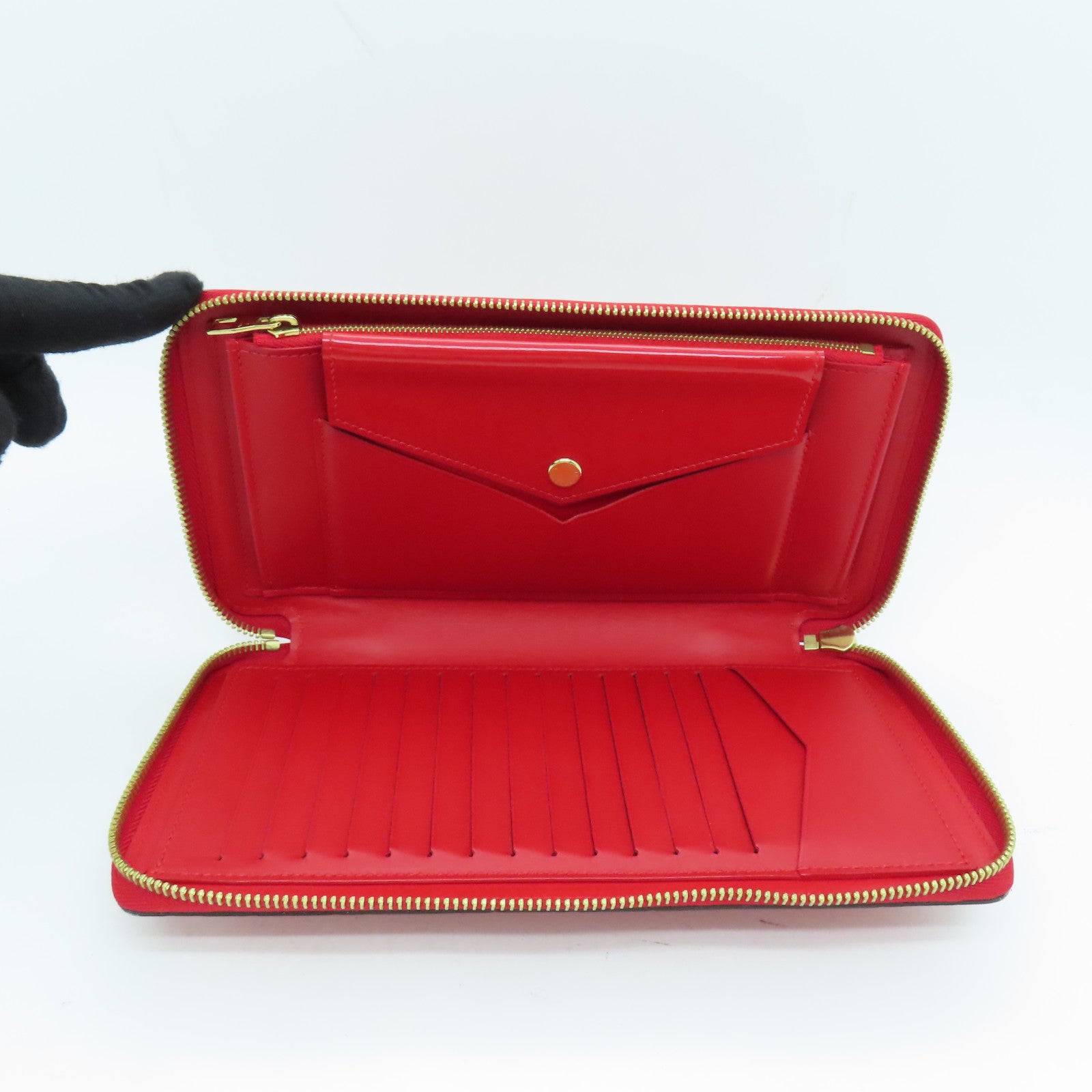 LOUIS VUITTON 【激減優惠】Vernis Daily Organizer Wallet金扣長錢包紅色