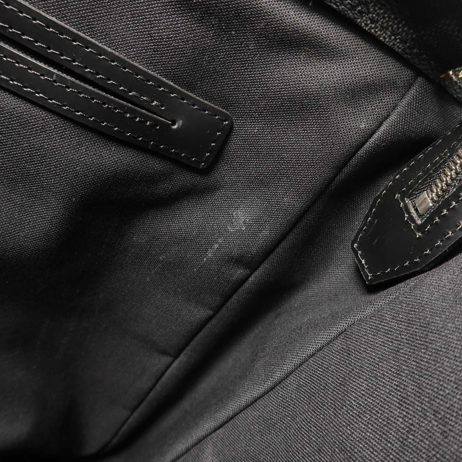 LOUIS VUITTON Damier Graphite Tadao PM銀扣手挽肩背兩用袋