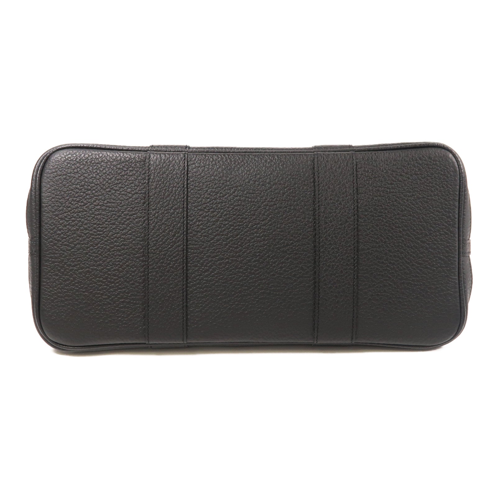 HERMES Negonda皮革Garden Party PM銀扣手挽袋89 Noir