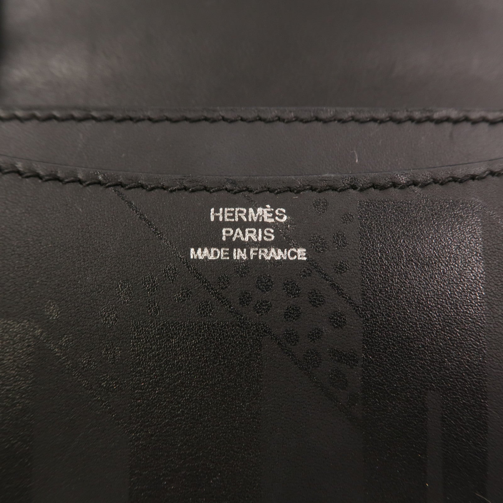 HERMES Sombrero皮革Constance On A Summer Night銀扣肩背袋Noir