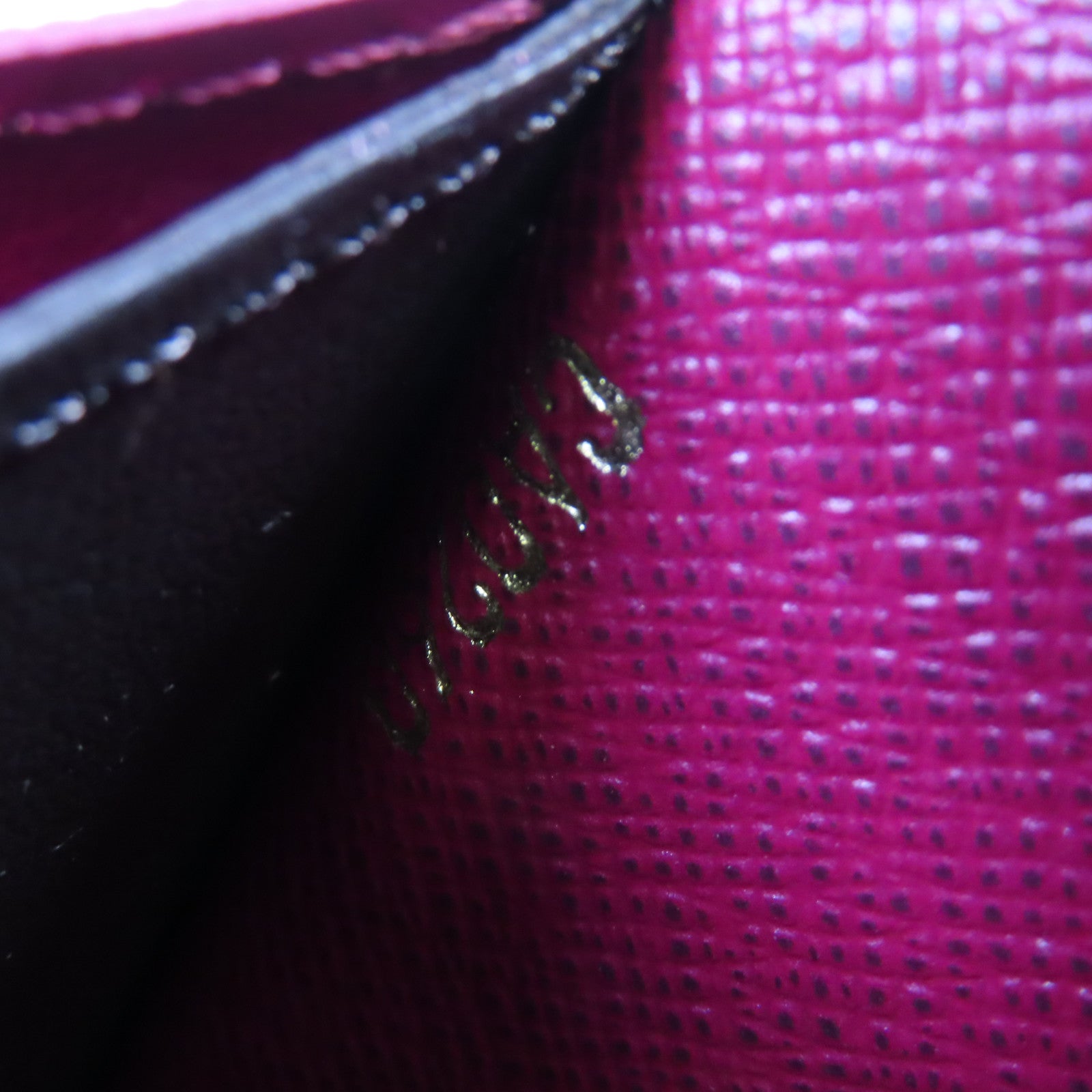 LOUIS VUITTON Monogram Emilie Long Wallet金扣長錢包啡色/紫紅色