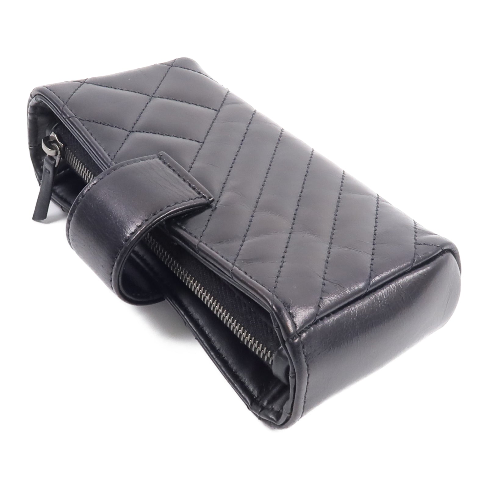 CHANEL 牛皮皮革CC O-Mini Phone Pouch零錢包
