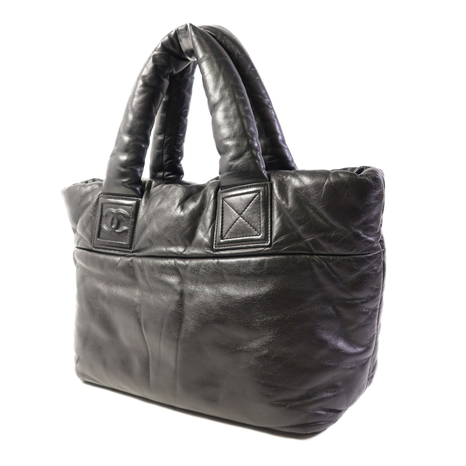 CHANEL 尼龍Coco Cocoon銀扣手挽袋