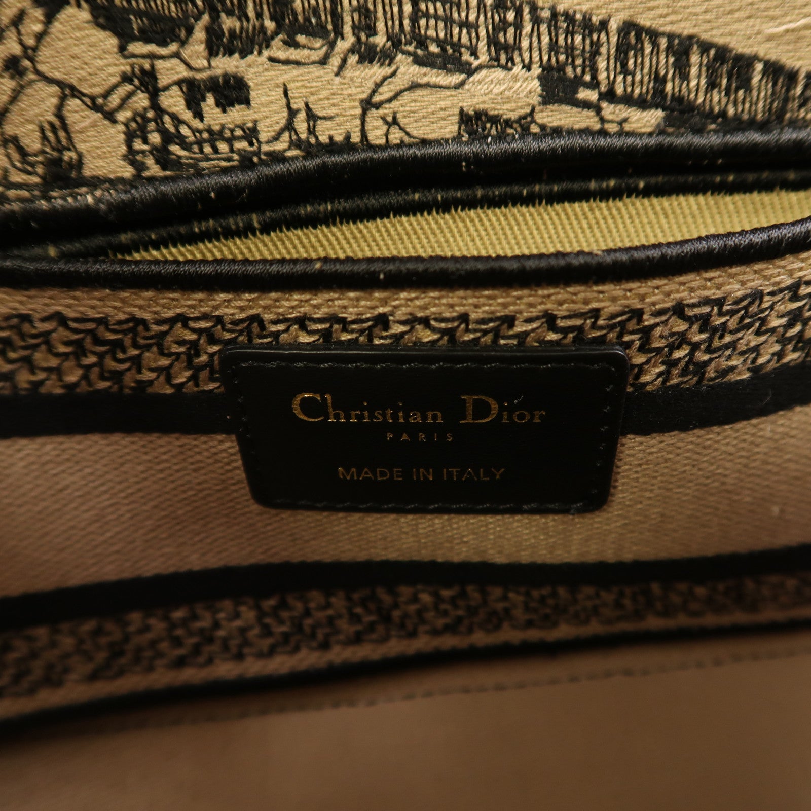 Dior 帆布Lady D-Joy Medium金扣手挽肩背兩用袋