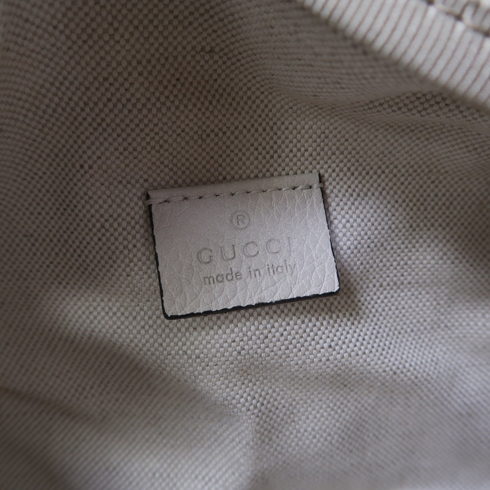 GUCCI 牛皮皮革Waist Bag金扣腰包白色
