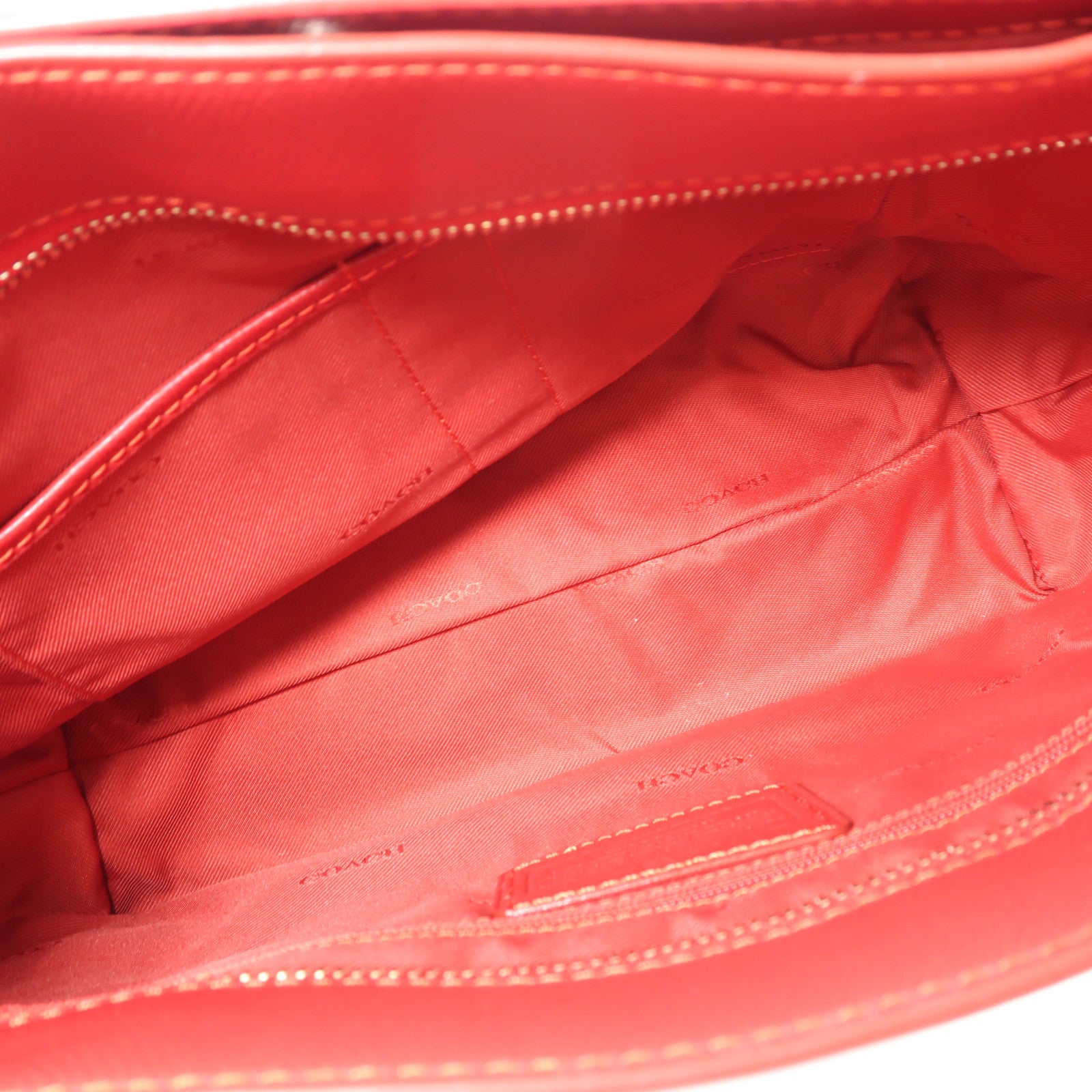 COACH 牛皮皮革Shoulder Bag銀扣肩背袋