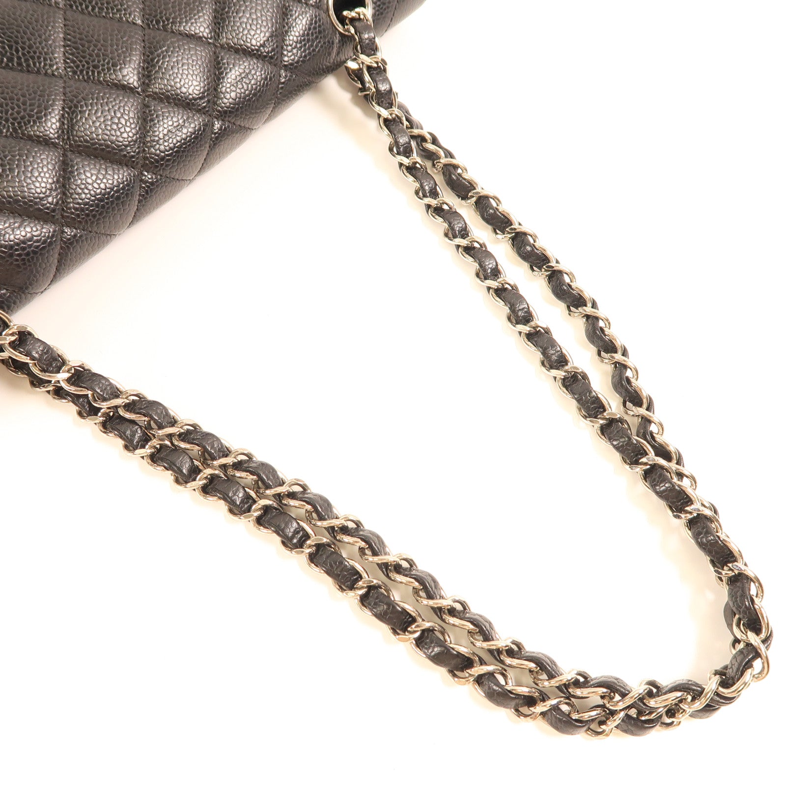 CHANEL 牛皮皮革Classic 25銀扣鏈帶肩背袋