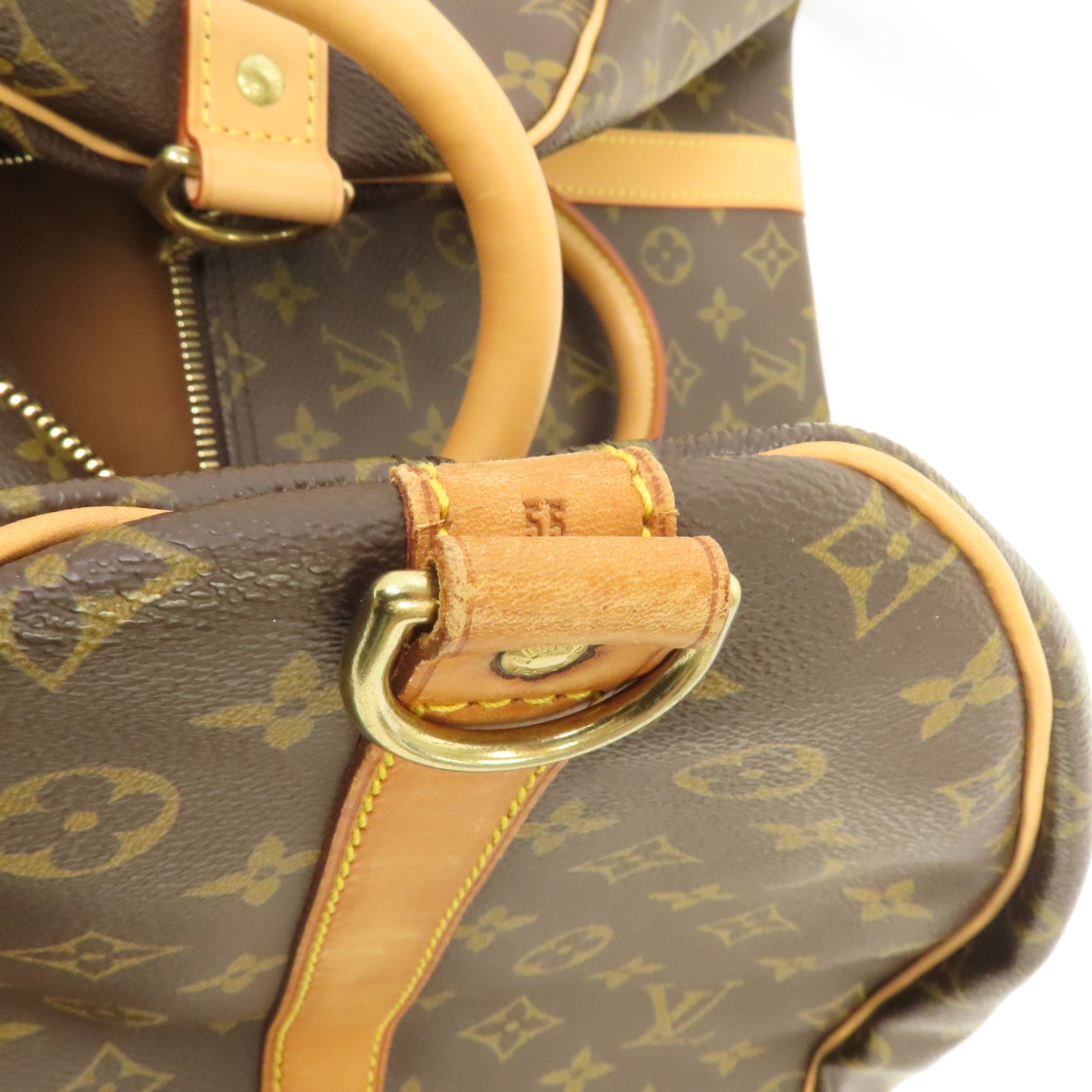 LOUIS VUITTON Monogram Keepall 50金扣波士頓包啡色