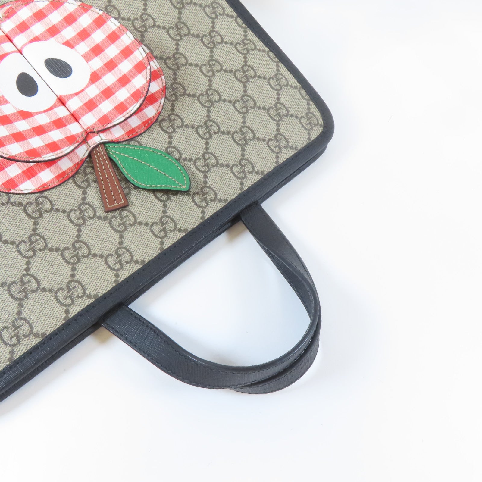 GUCCI 塗層帆布Hand Bag銀扣手挽袋啡色