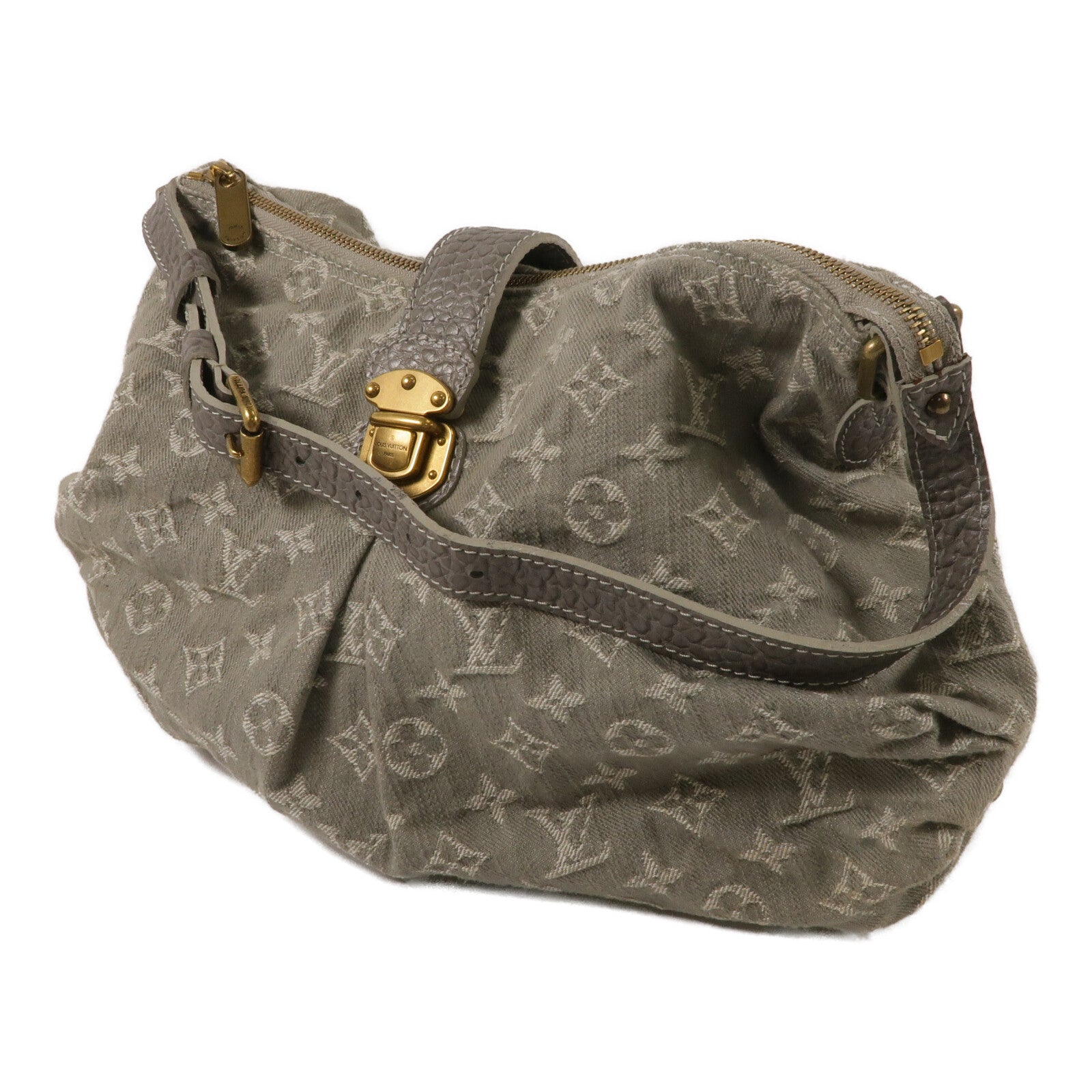 LOUIS VUITTON Mono-Denim Slightly肩背袋