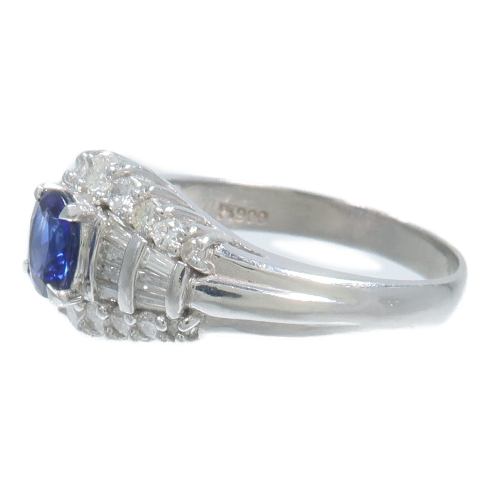 JEWELRY PT900鉑金Sapphire Diamond Ring藍寶石/鑽石戒指