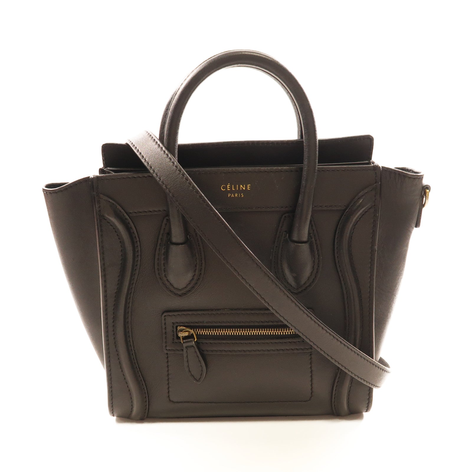 CELINE 皮革Nano Luggage手挽肩背兩用袋