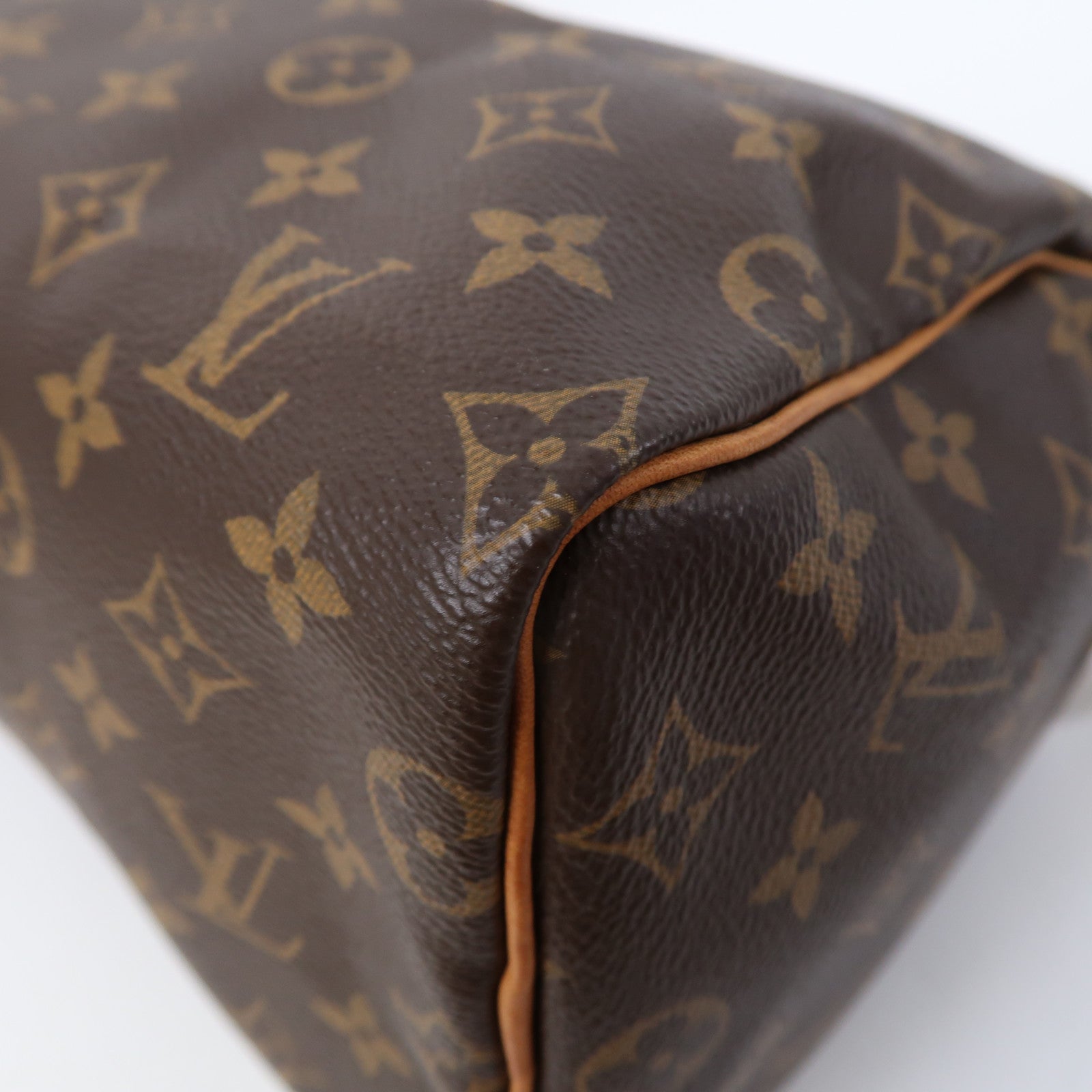 LOUIS VUITTON Monogram Speedy 25金扣手挽袋啡色