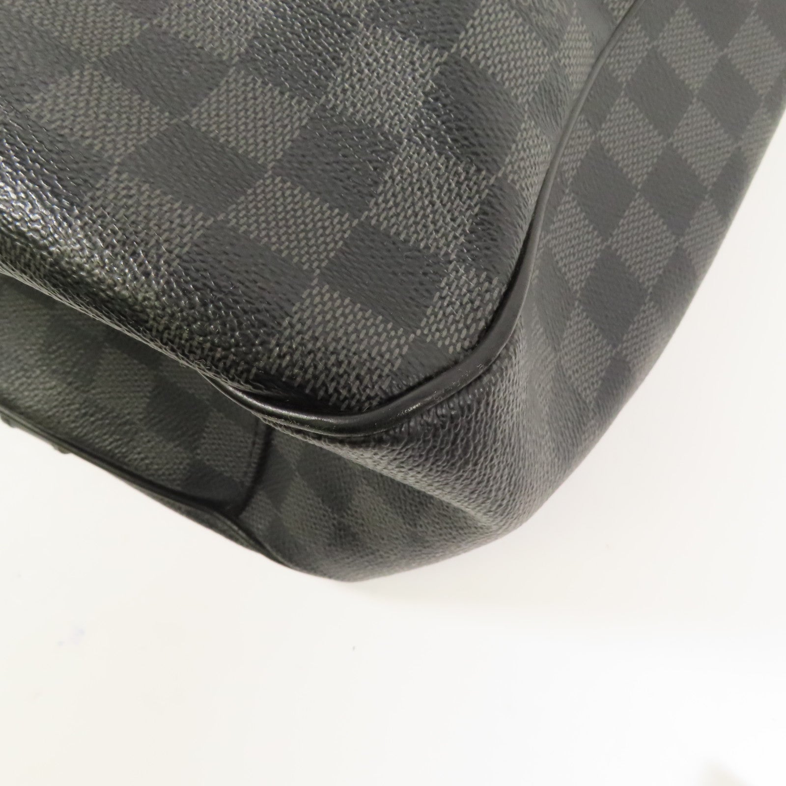 LOUIS VUITTON Damier Graphite Tadao MM銀扣手挽肩背兩用袋