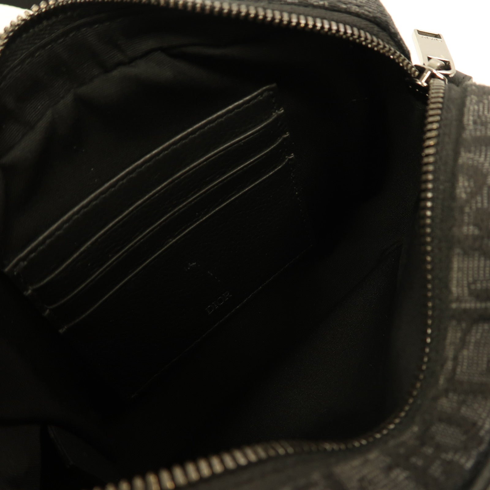 Dior 帆布Shoulder Bag銀扣肩背袋黑色