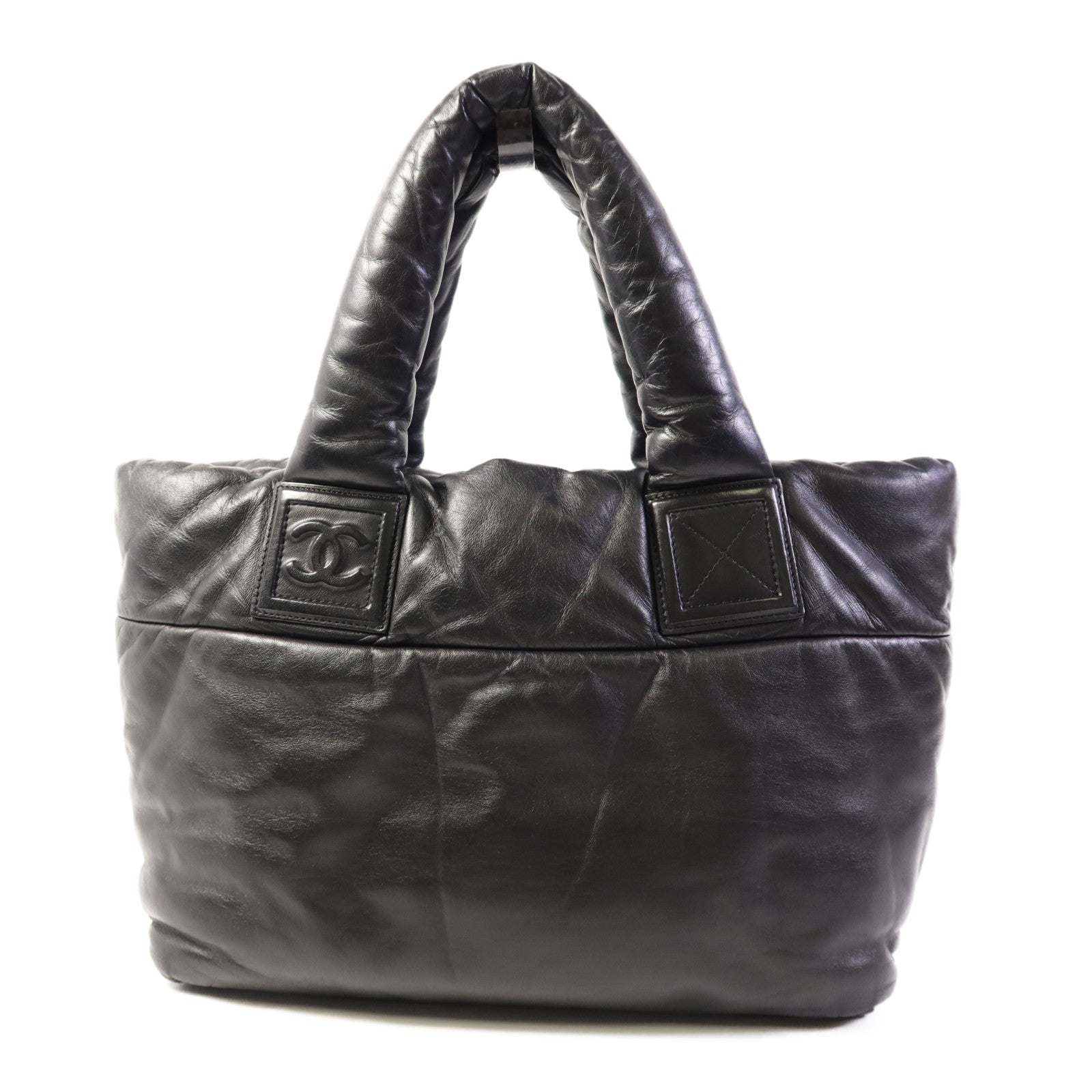 CHANEL 尼龍Coco Cocoon銀扣手挽袋