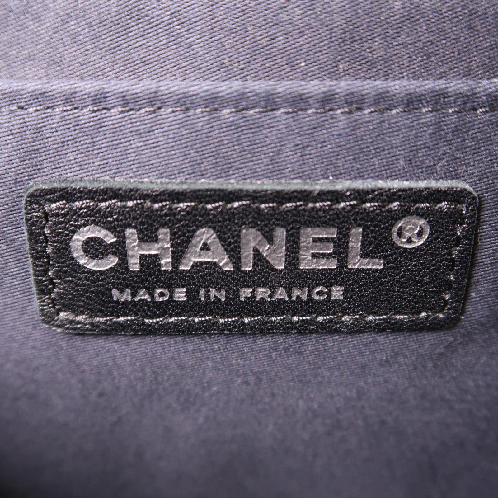 CHANEL 牛仔布Chain Shoulder銀扣肩背袋