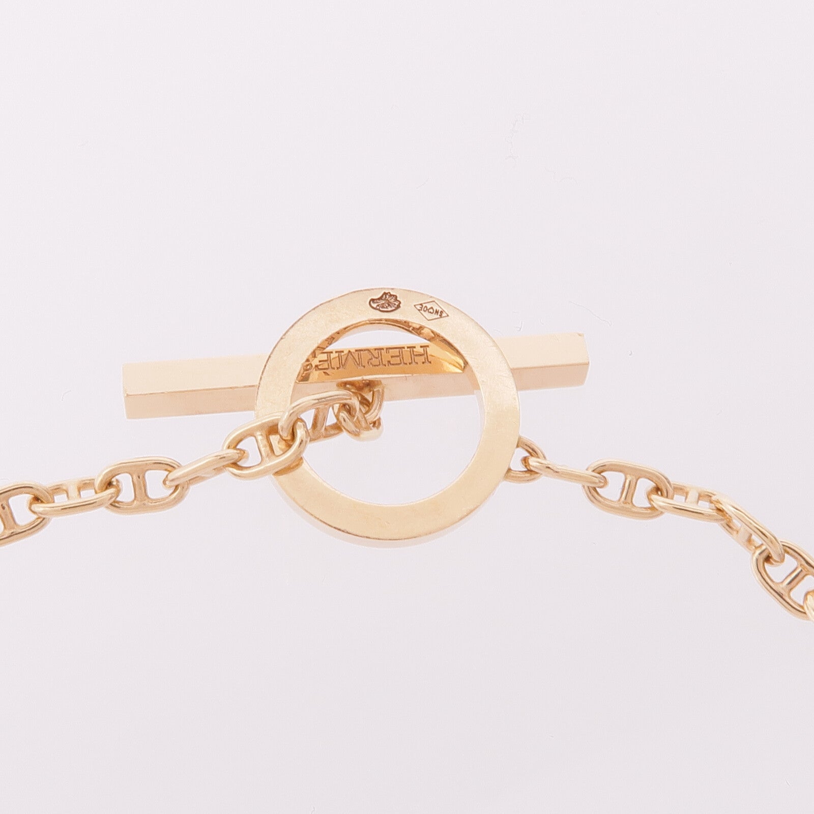 HERMES 18K玫瑰金Chaine D'Ancre Contour Diamond Bracelets鑽石手鏈