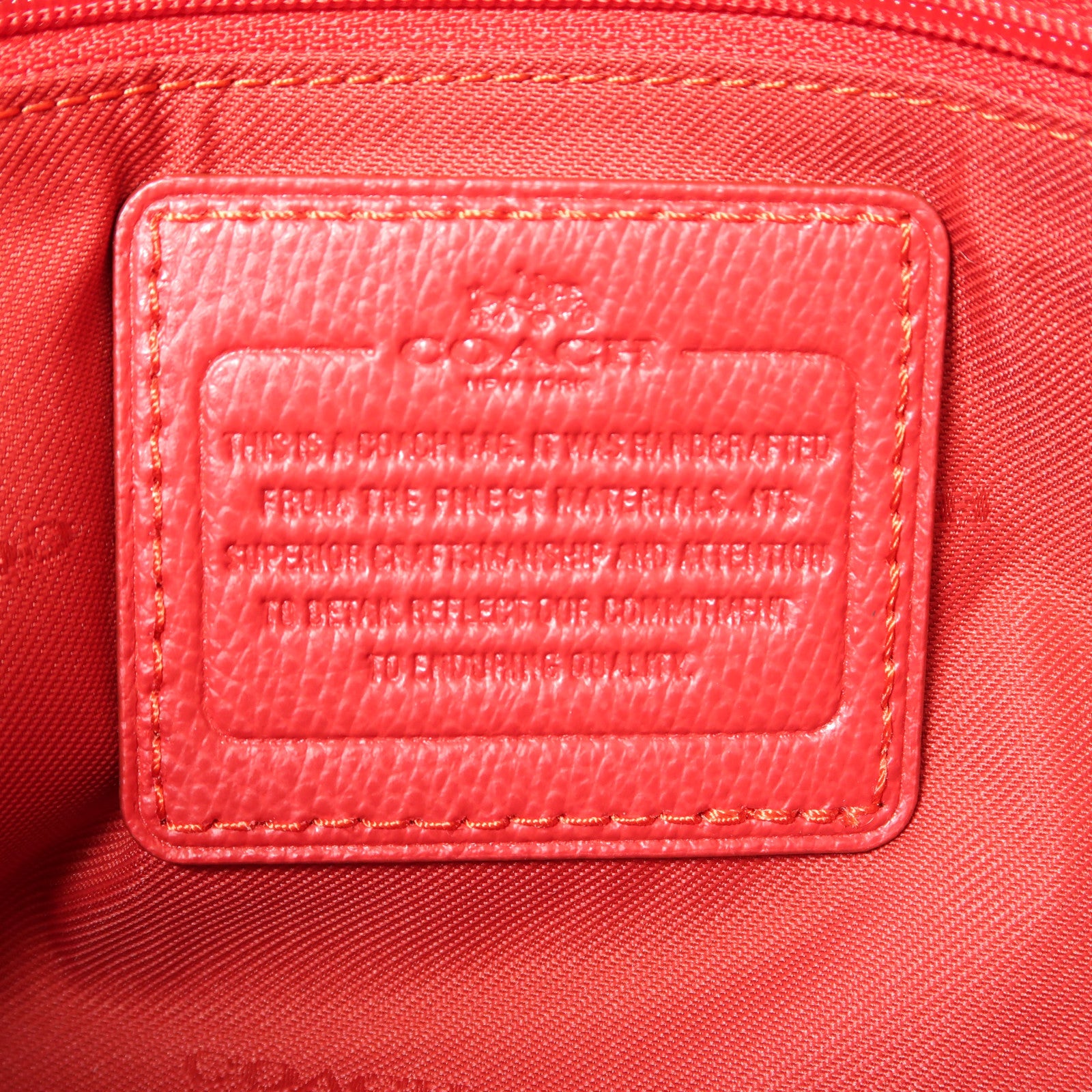 COACH 牛皮皮革Shoulder Bag銀扣肩背袋