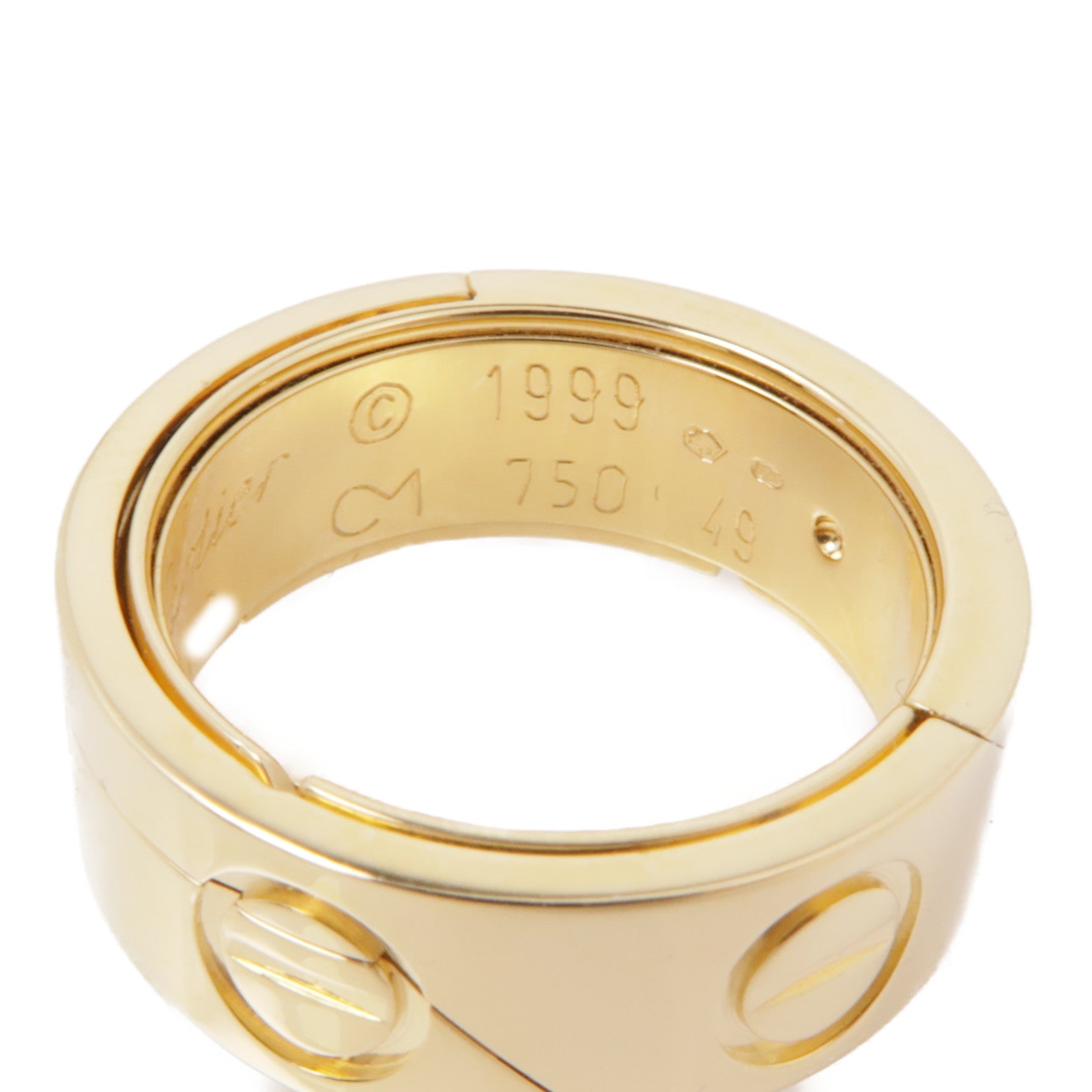 CARTIER 18K黃金Astro Love Ring戒指Cartier#49/US#4.75