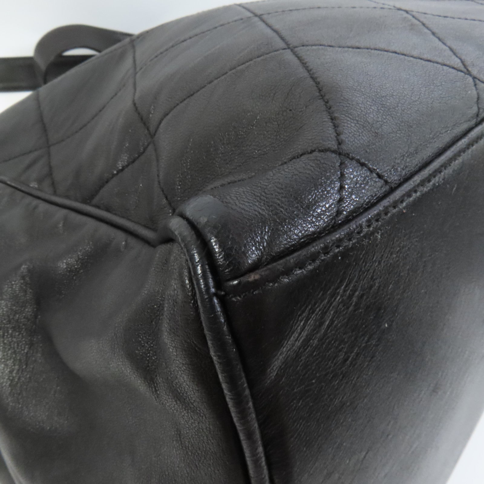 CHANEL 羊皮皮革Vintage Tote金扣鏈帶肩背袋