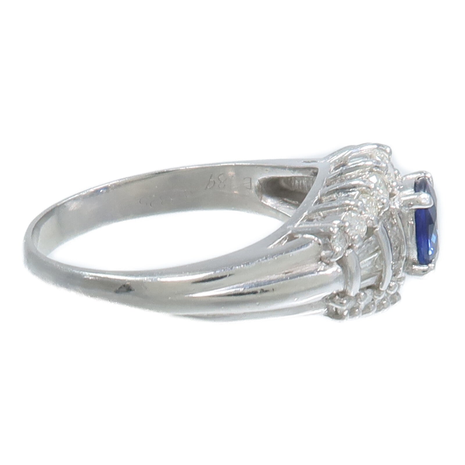 JEWELRY PT900鉑金Sapphire Diamond Ring藍寶石/鑽石戒指