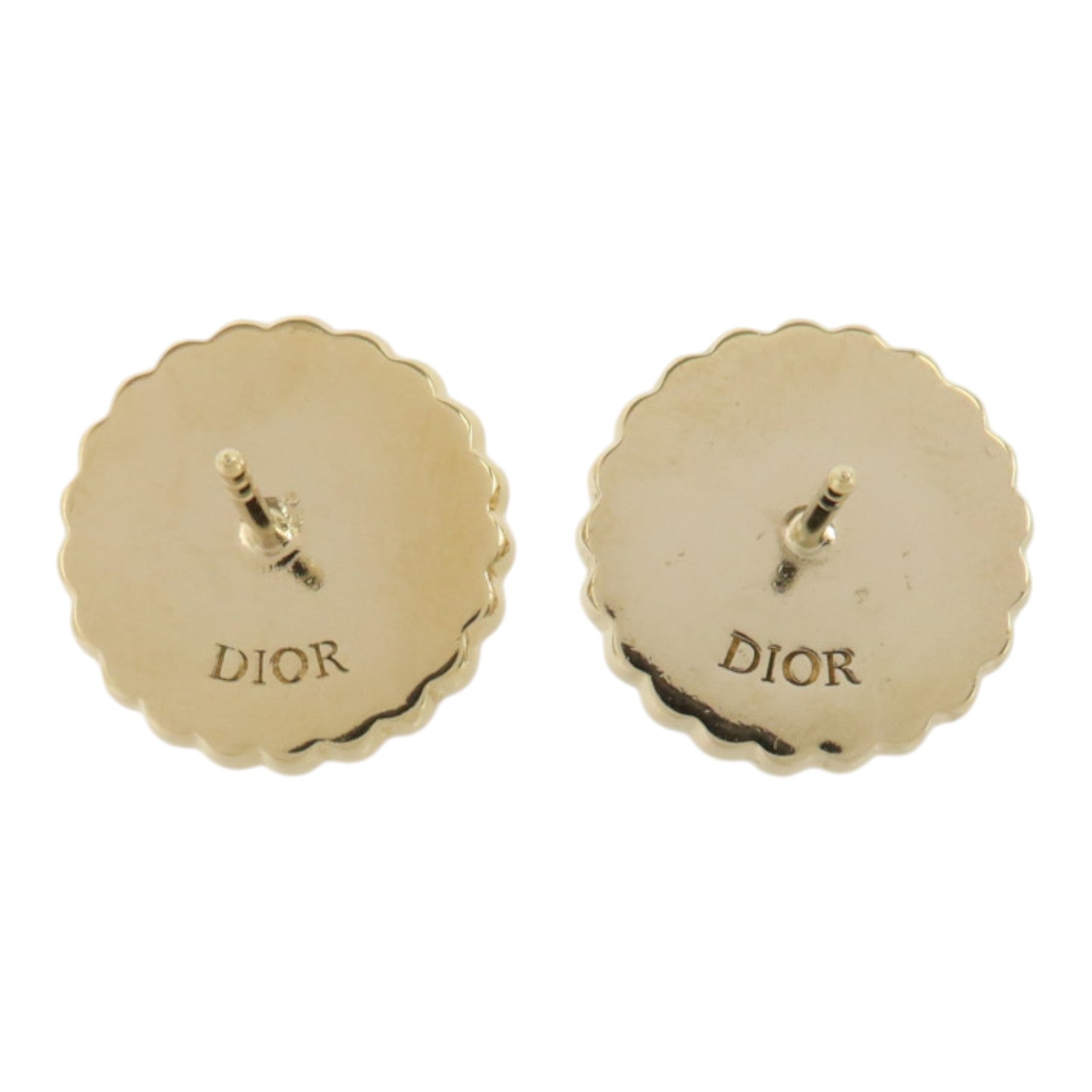 Dior PVC/金屬Petit CD Baroque耳環