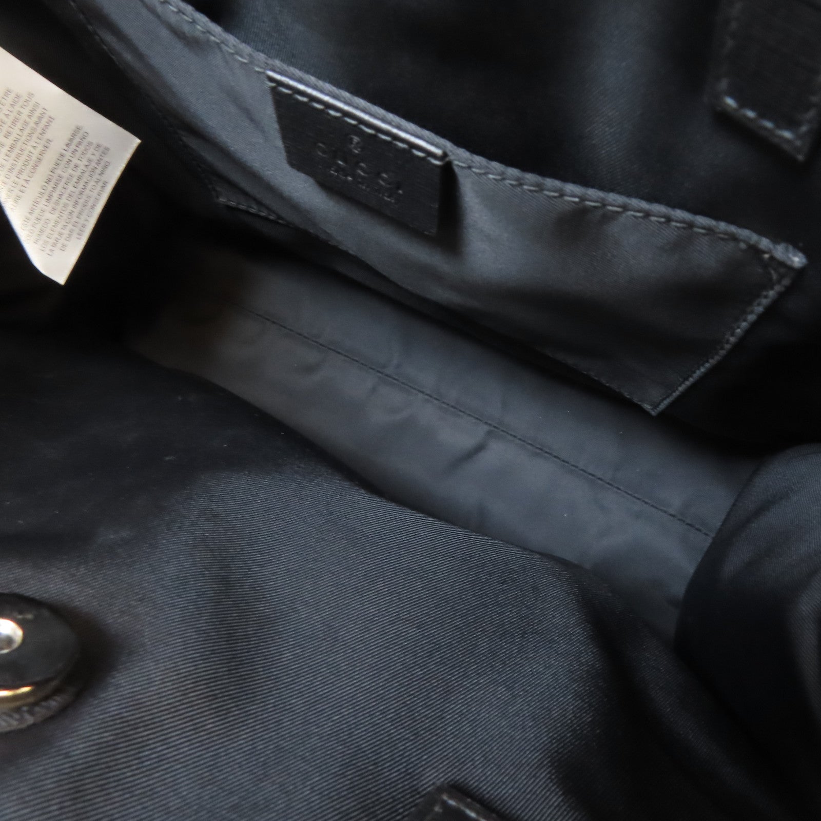 GUCCI 塗層帆布Hand Bag銀扣手挽袋啡色