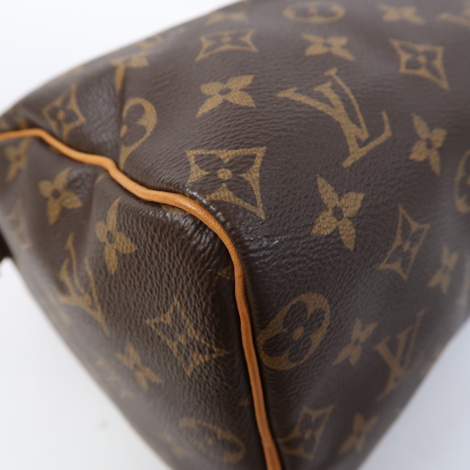 LOUIS VUITTON Monogram Speedy 25金扣手挽袋啡色