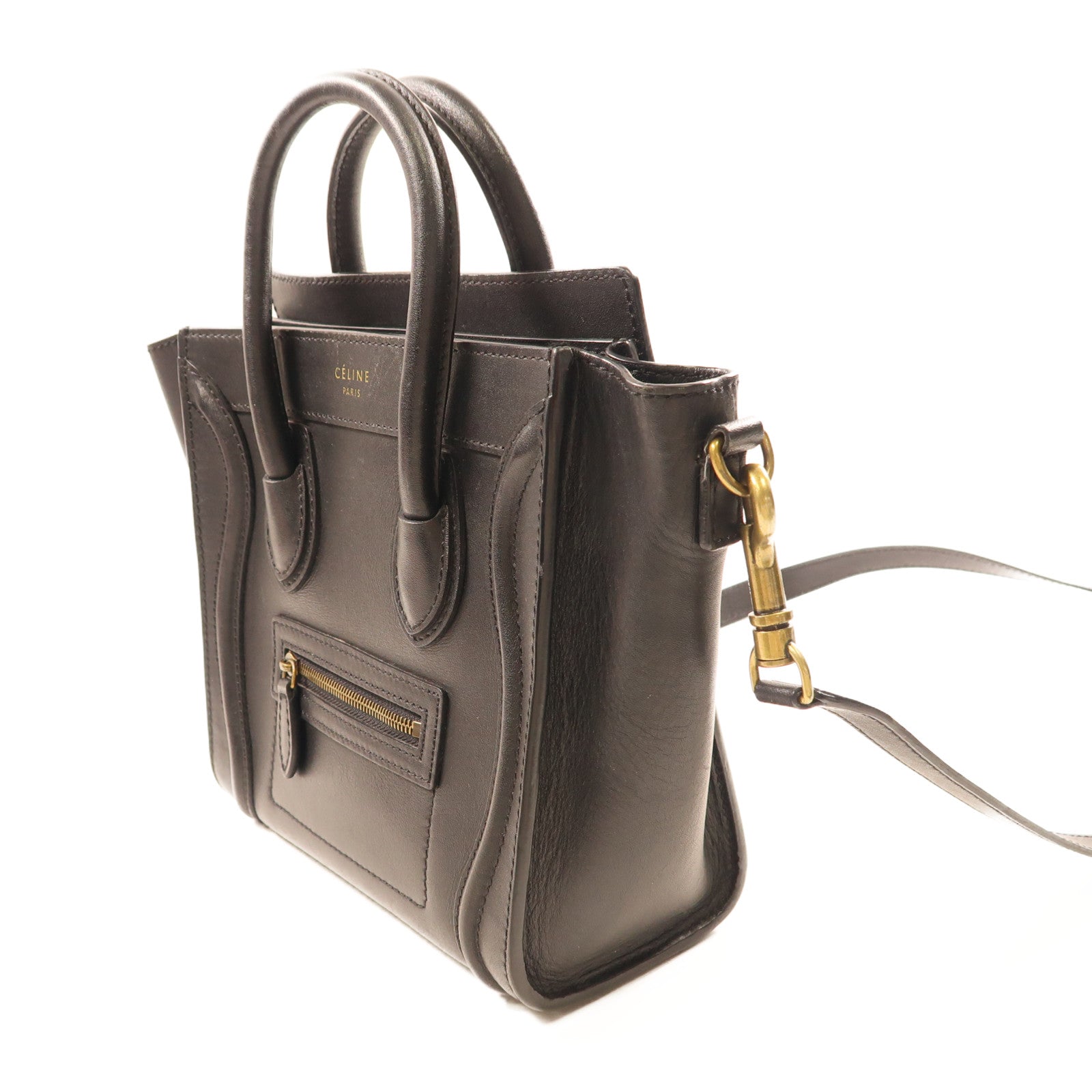 CELINE 皮革Nano Luggage手挽肩背兩用袋