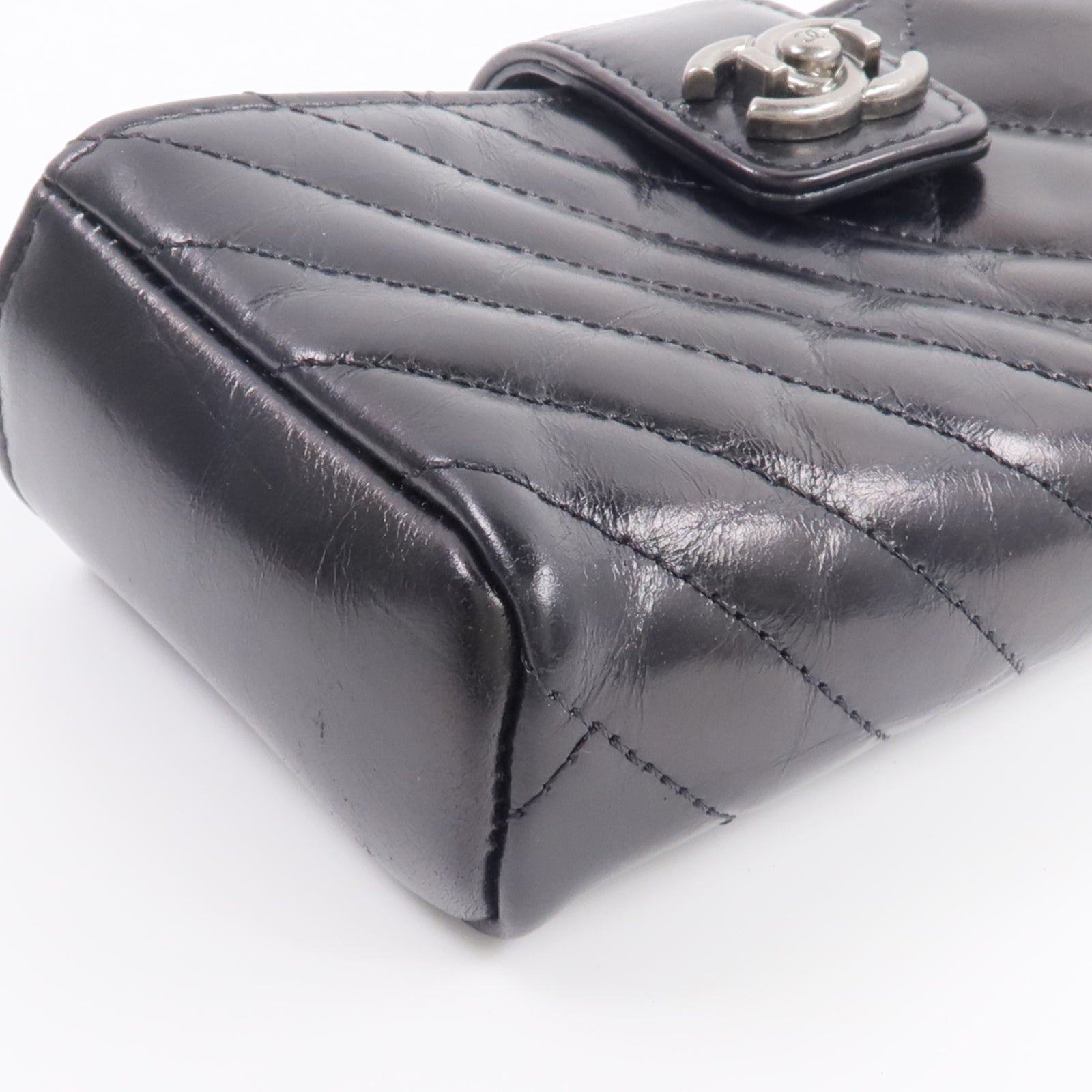 CHANEL 牛皮皮革CC O-Mini Phone Pouch零錢包