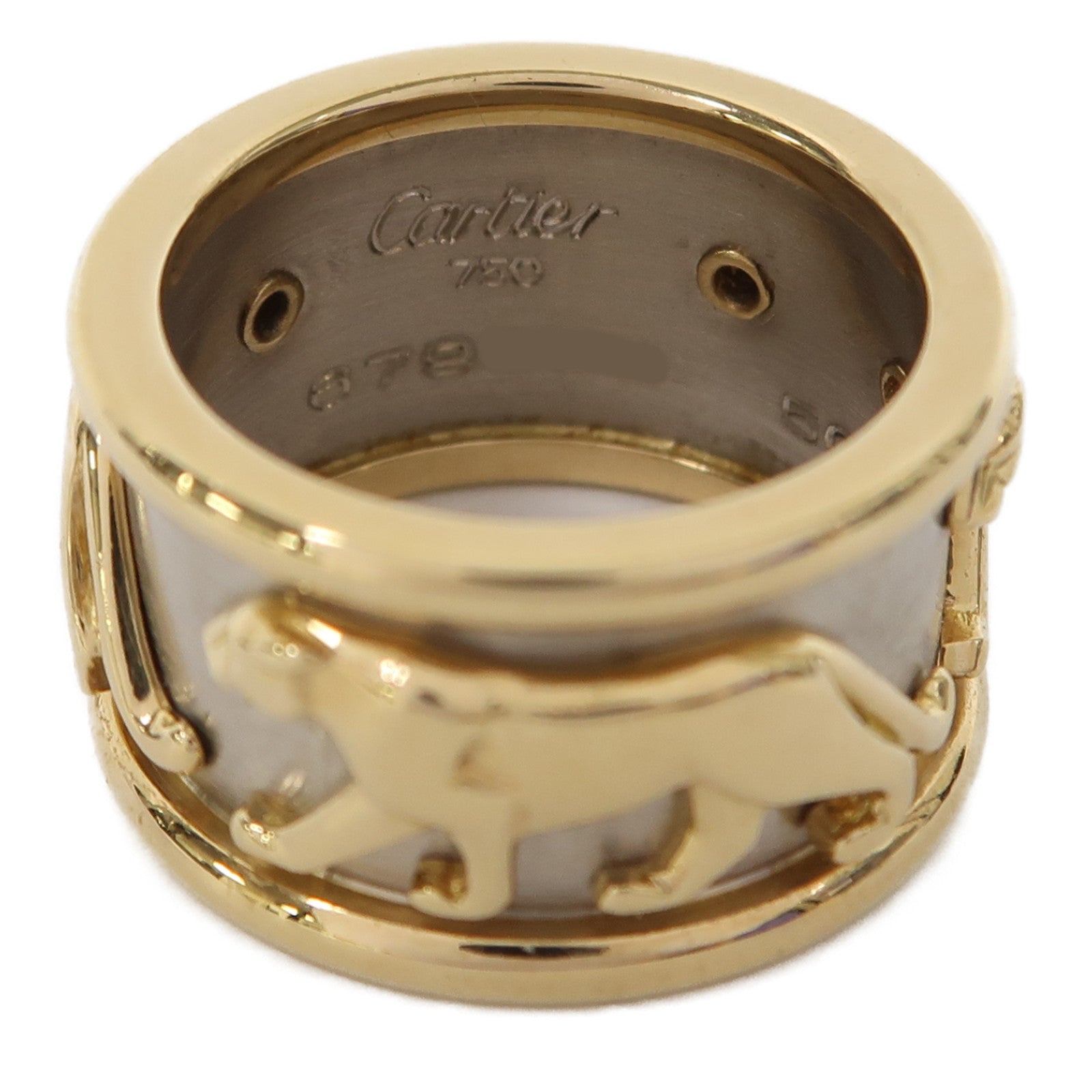 CARTIER 18K黃金Mahango Panther Ring戒指Cartier#50/US#5