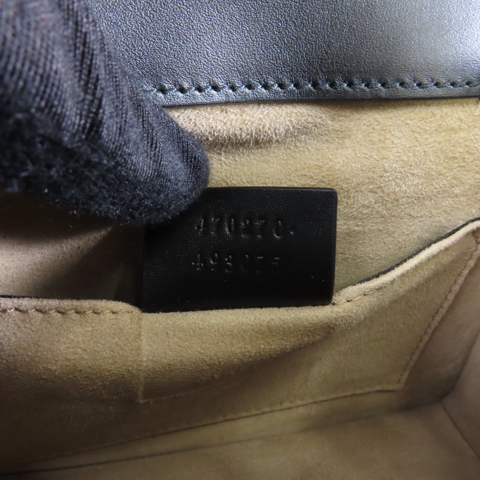 GUCCI 牛皮皮革Sylvie Bag金扣手挽肩背兩用袋黑色