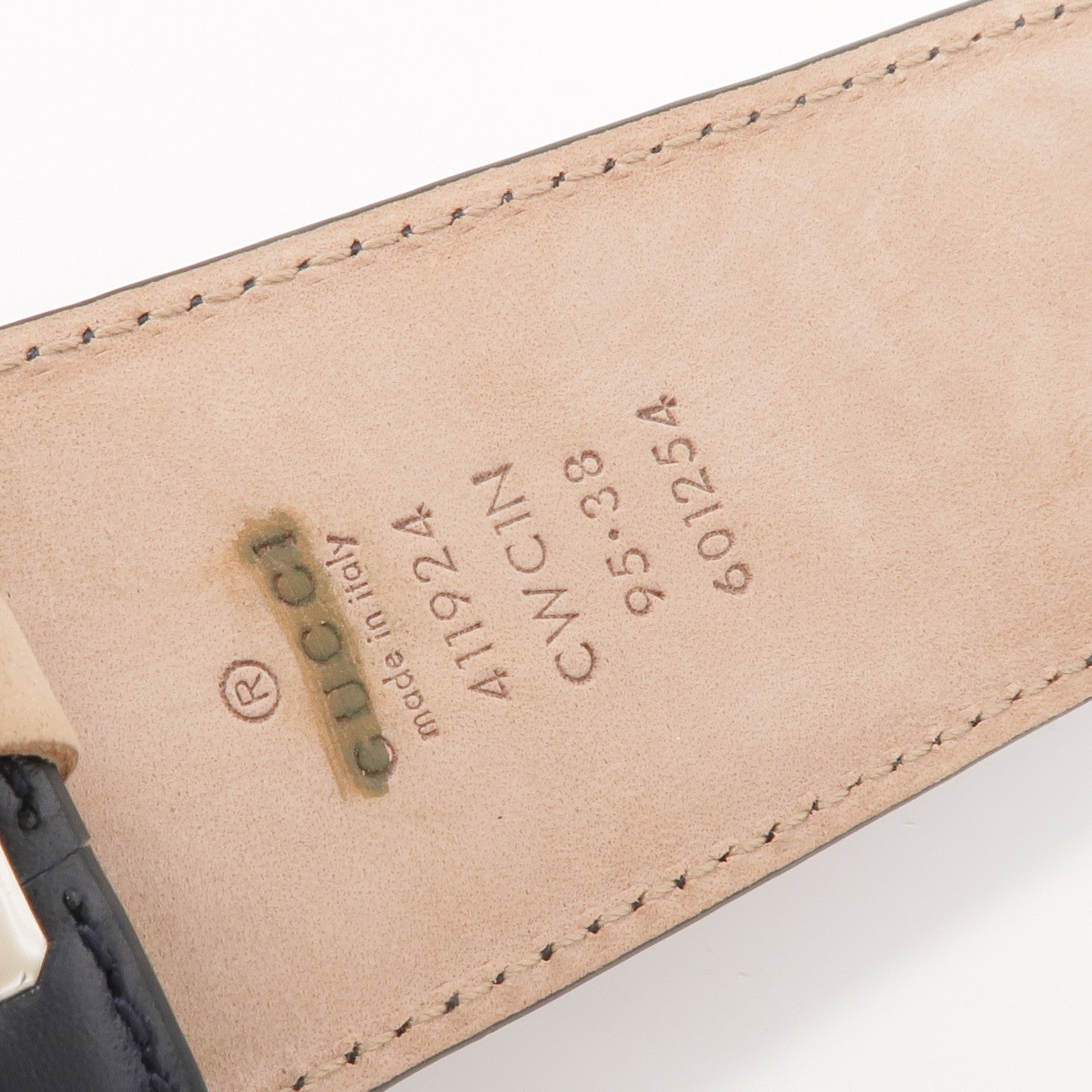 GUCCI 牛皮皮革Belt銀扣皮帶