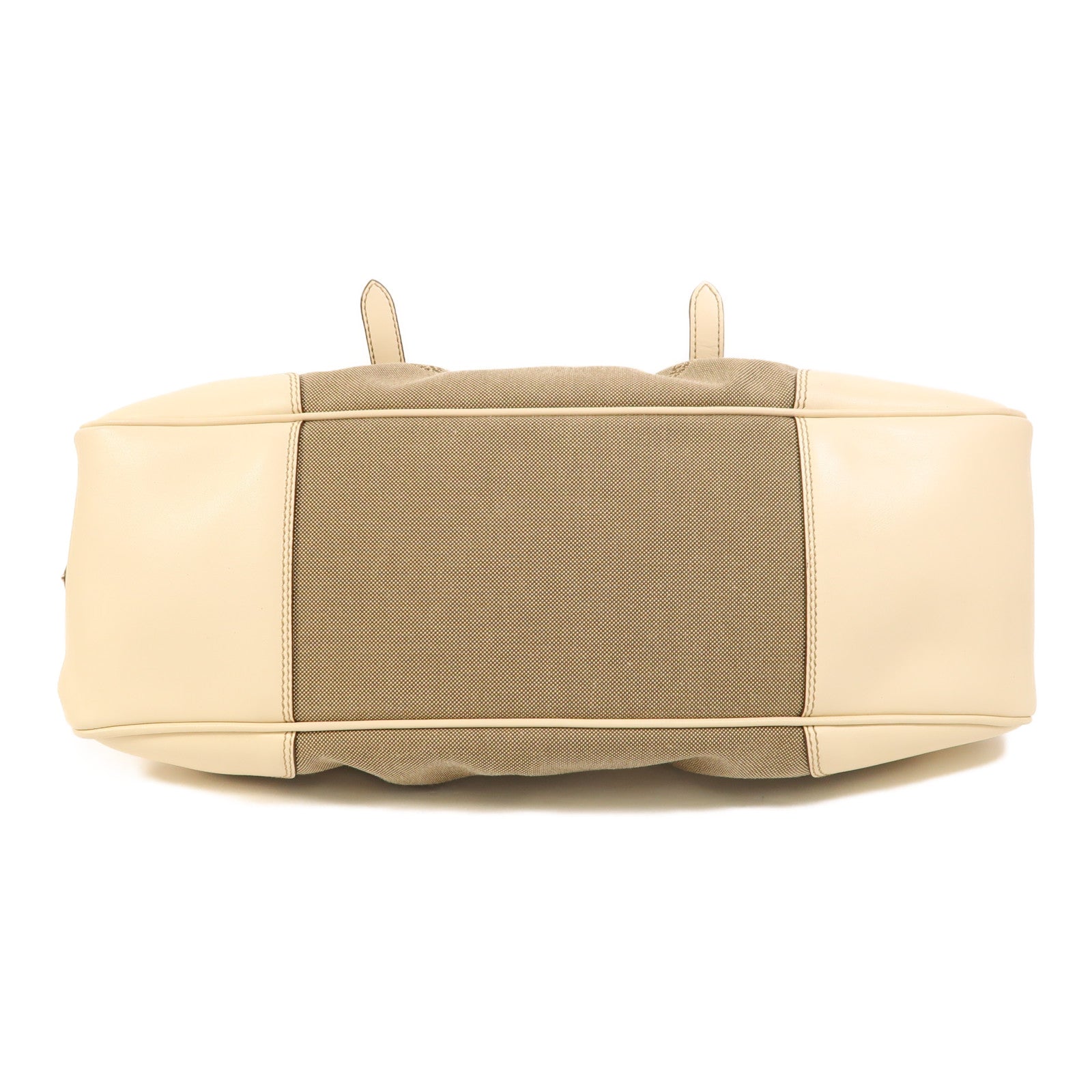 PRADA 【激減優惠】帆布/牛皮皮革2 Way Shoulder銀扣手挽肩背兩用袋