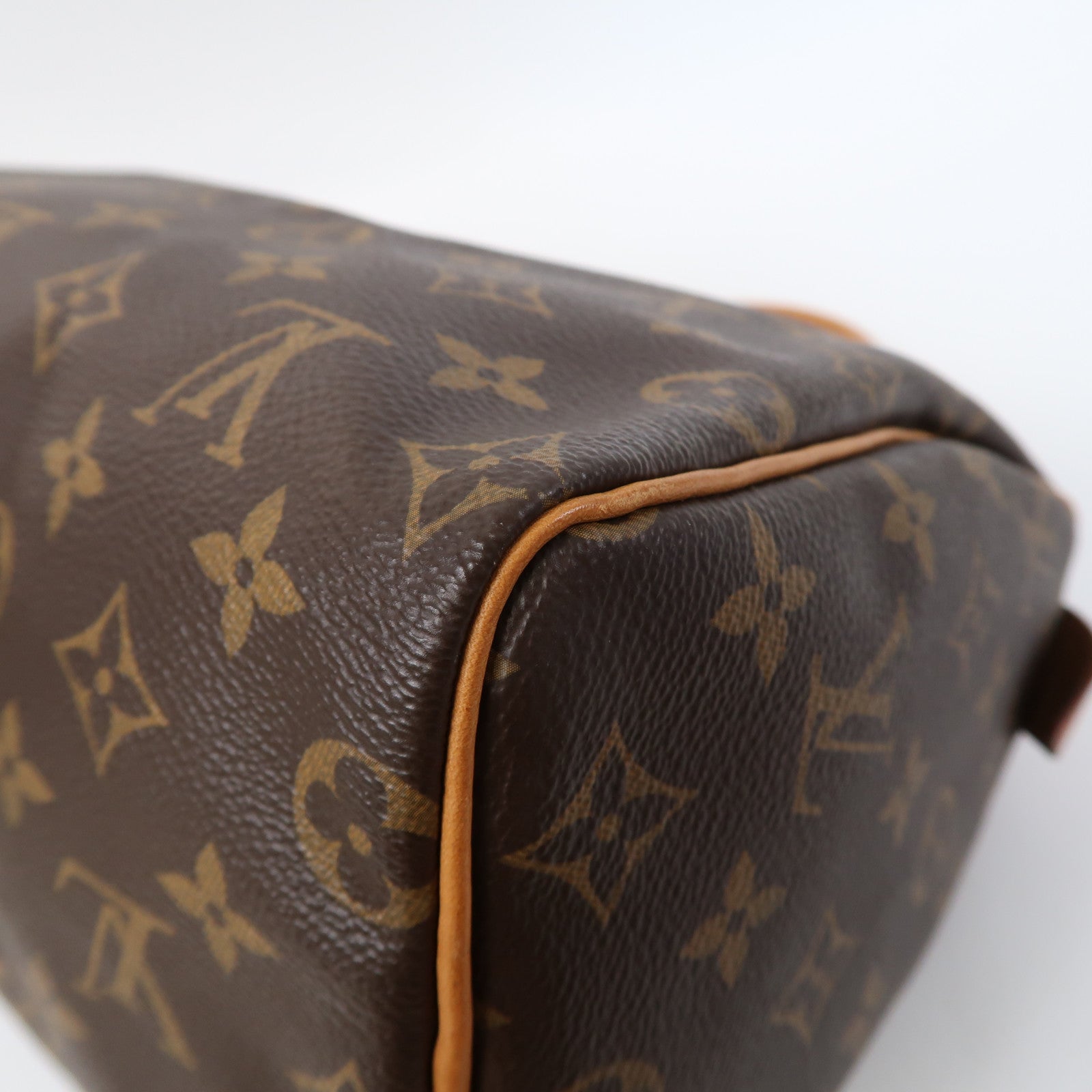 LOUIS VUITTON Monogram Speedy 25金扣手挽袋啡色