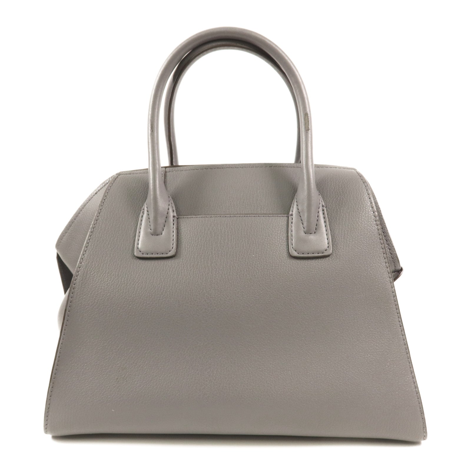 Michael Kors 皮革Top-Zip Satchel銀扣手挽肩背兩用袋