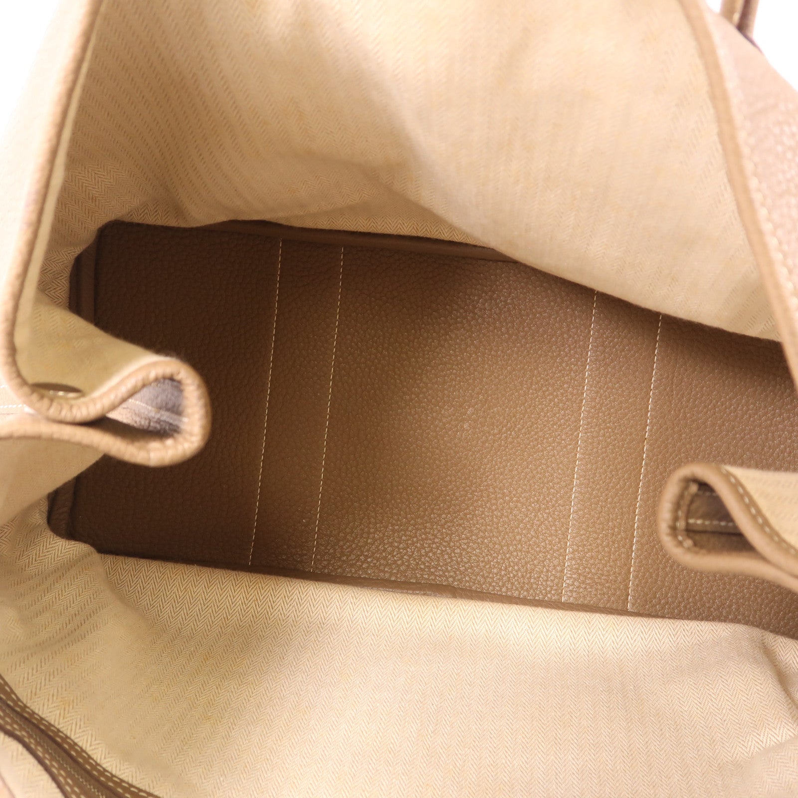 HERMES Negonda皮革GardenParty PM銀扣手挽袋Etoupe