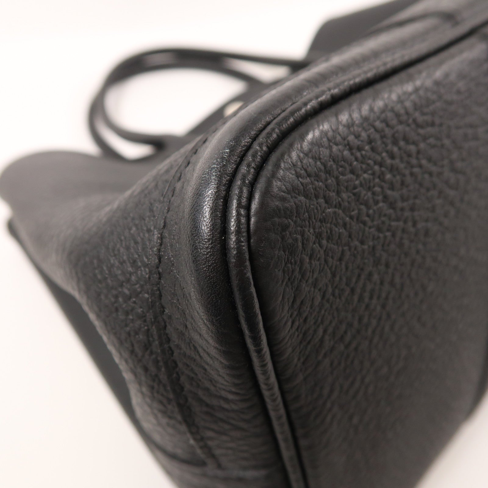 HERMES Negonda皮革Garden Party PM銀扣手挽袋89 Noir
