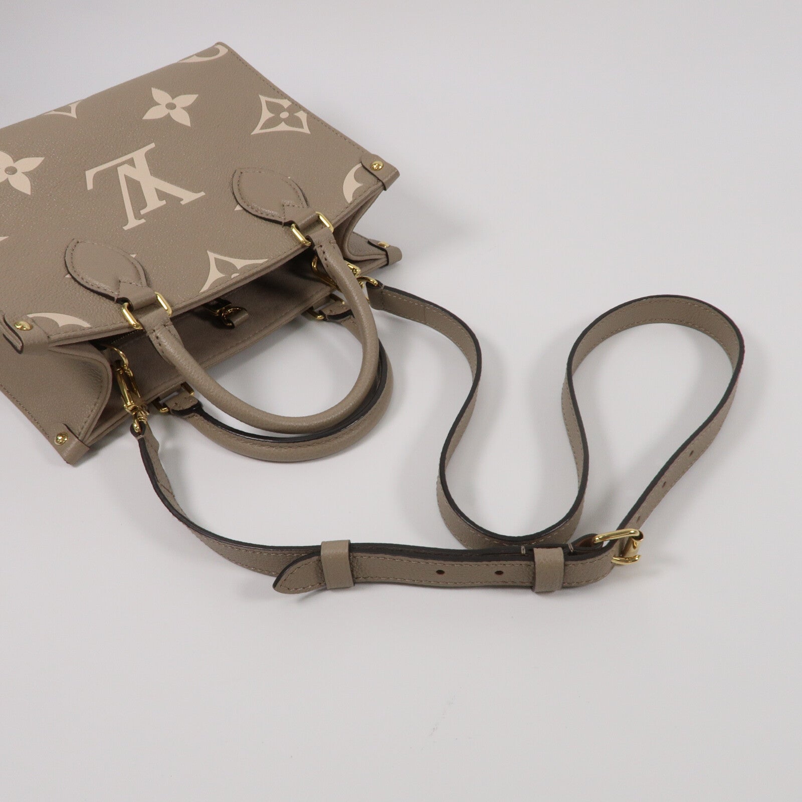 LOUIS VUITTON Monogram Empreinte OnTheGo PM手挽肩背兩用袋