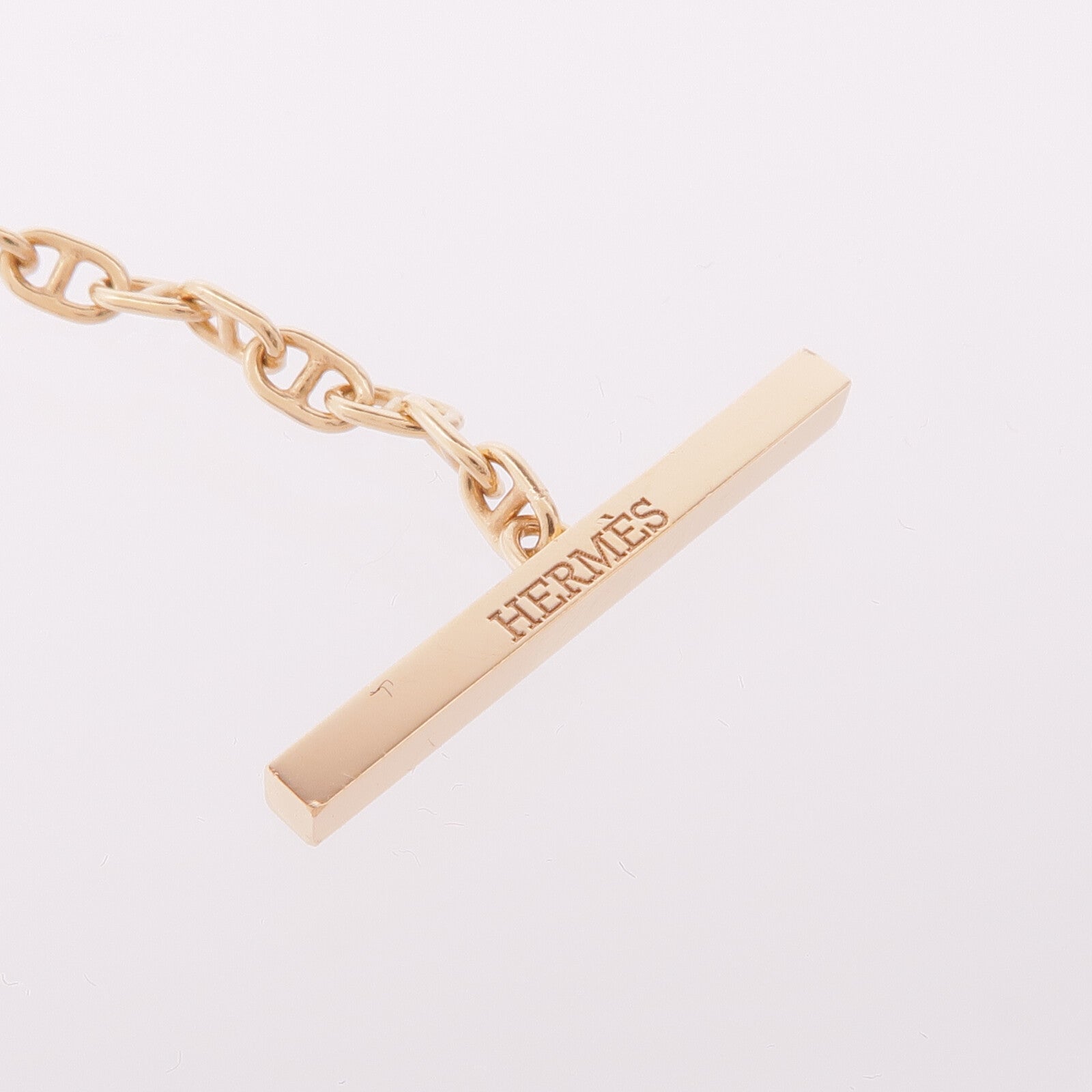 HERMES 18K玫瑰金Chaine D'Ancre Contour Diamond Bracelets鑽石手鏈