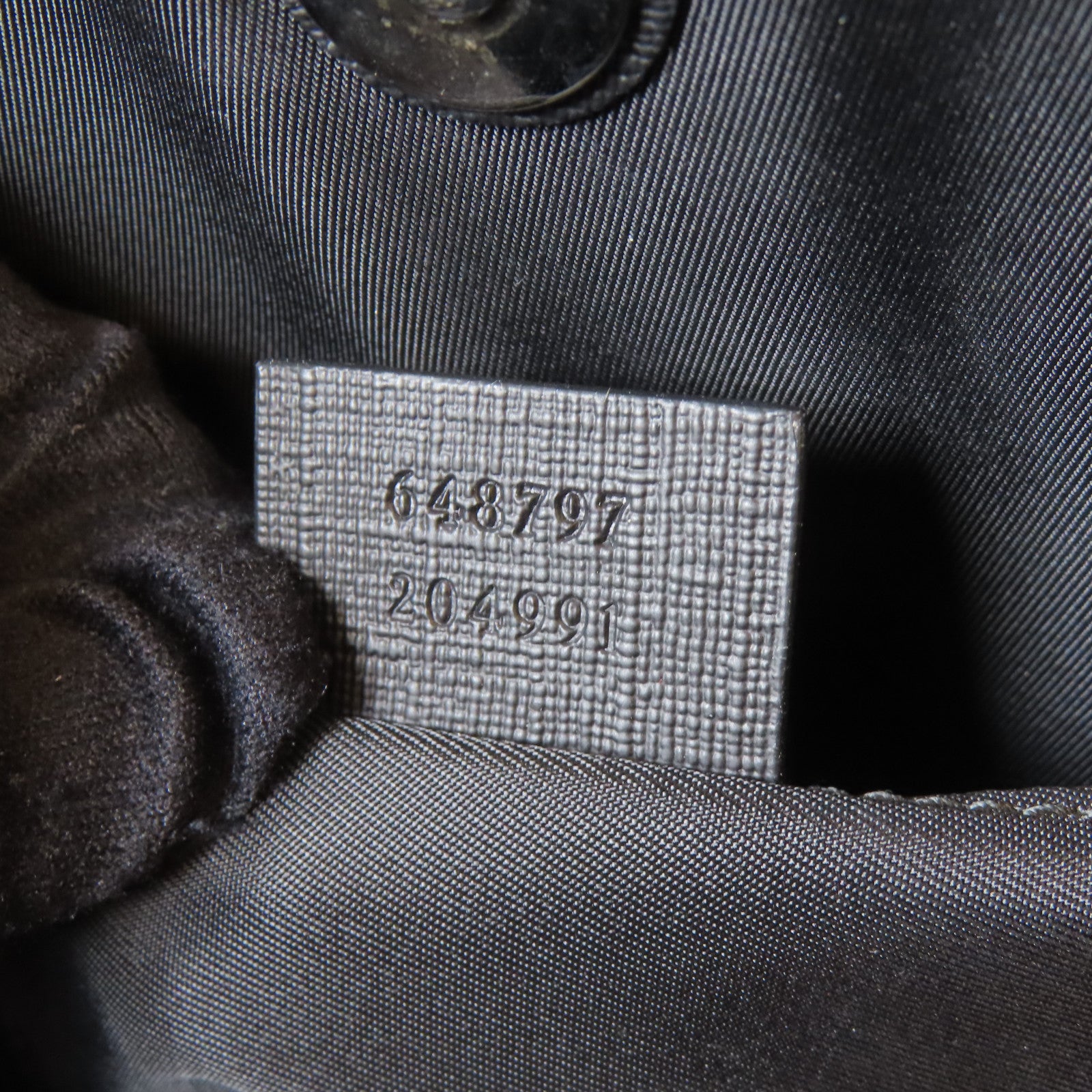 GUCCI 塗層帆布Hand Bag銀扣手挽袋啡色