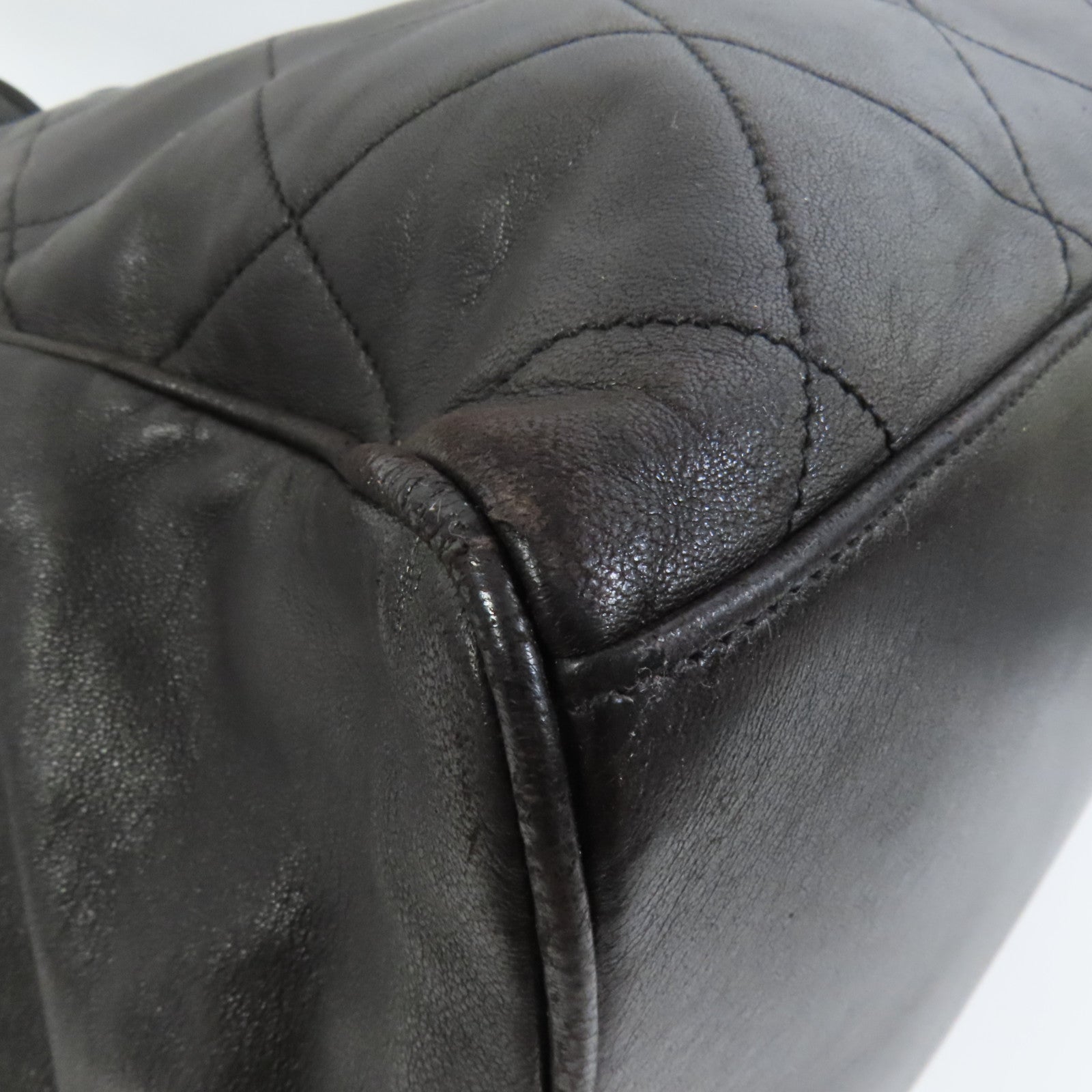 CHANEL 羊皮皮革Vintage Tote金扣鏈帶肩背袋