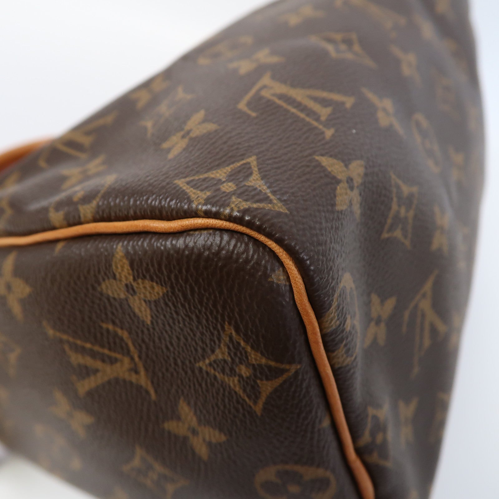 LOUIS VUITTON Monogram Speedy 25金扣手挽袋啡色