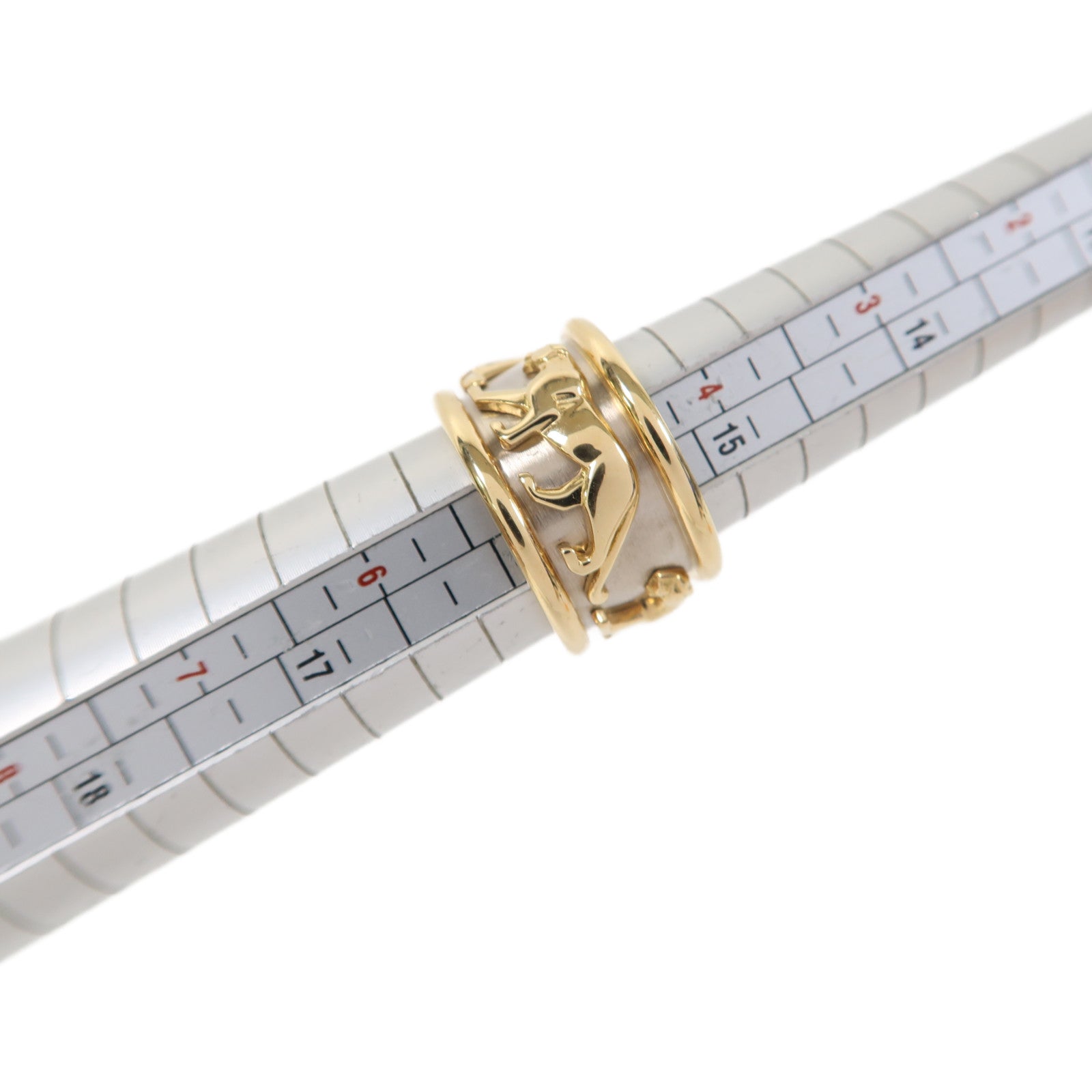 CARTIER 18K黃金Mahango Panther Ring戒指Cartier#50/US#5