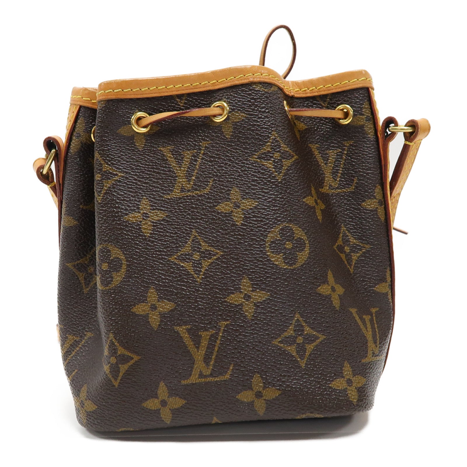 LOUIS VUITTON Monogram Nano Noe金扣肩背袋啡色