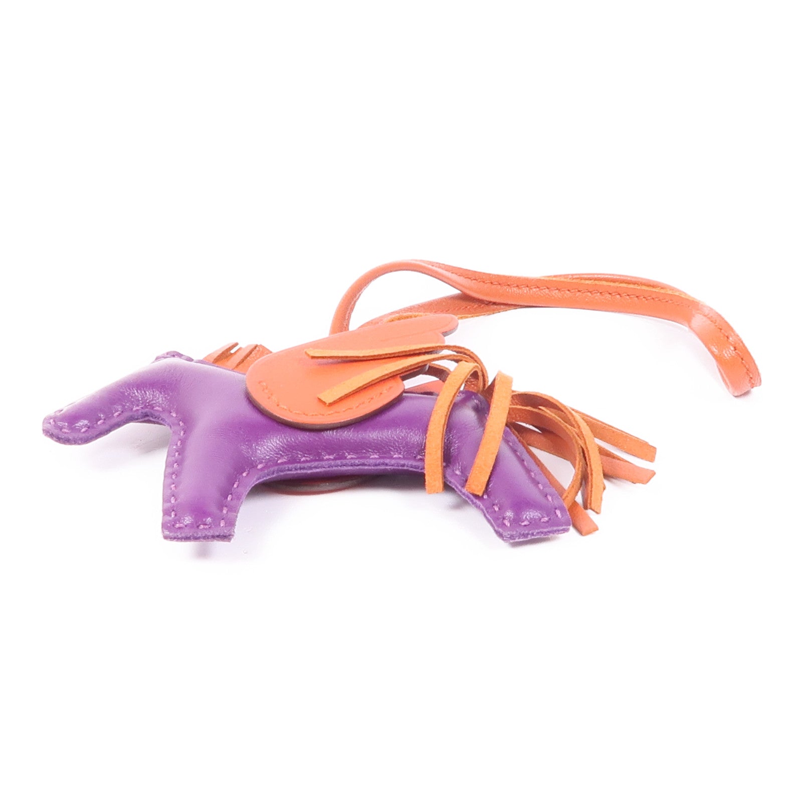 HERMES Rodeo Pegase Charm/Strap Milo Leather Swift Leather Purple/Red