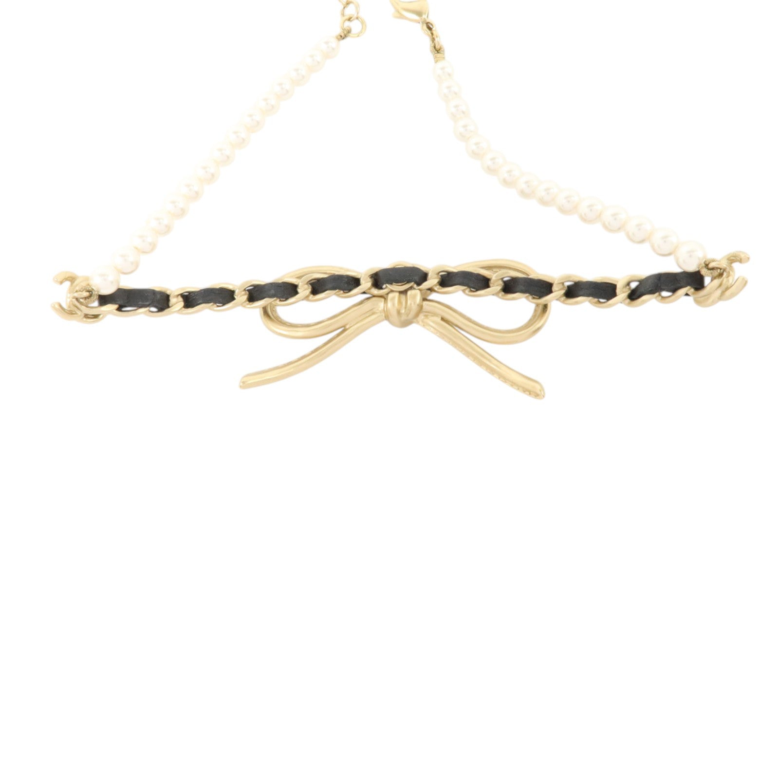 CHANEL PVC/金屬/皮革Choker Necklace項鏈